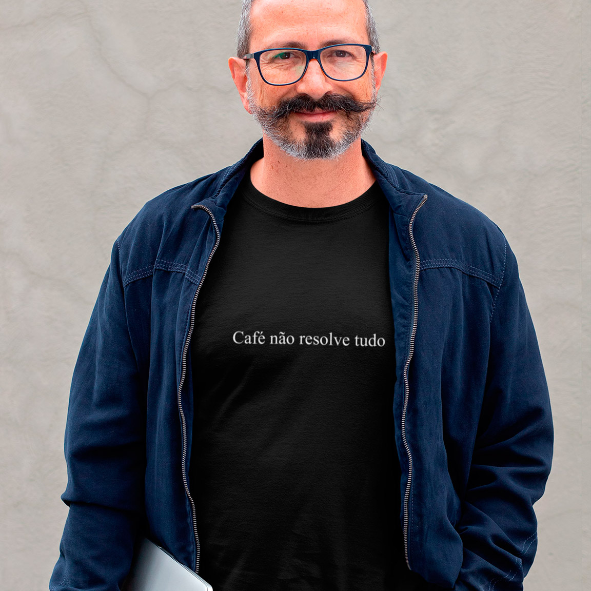 T-Shirt Café Não Resolve Tudo - Black