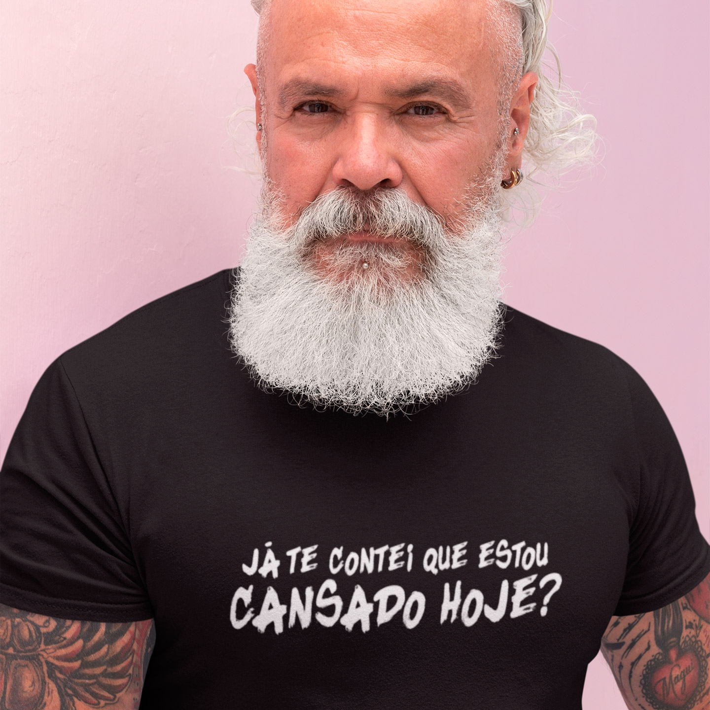 T-Shirt Já Te Contei Que Estou Cansado? - Black
