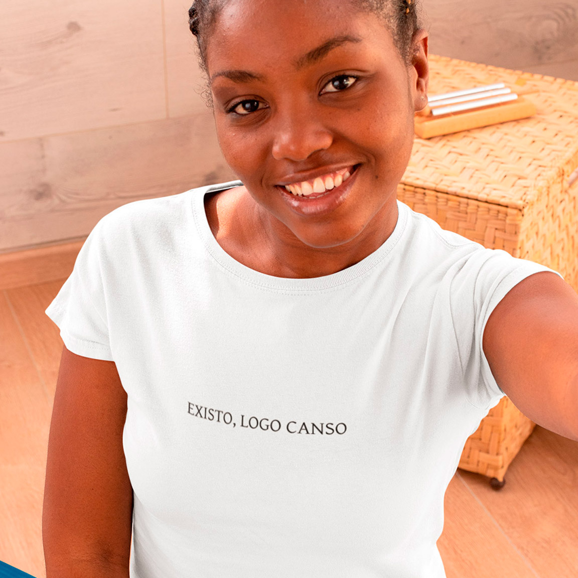 Baby Look Existo Logo Canso - White