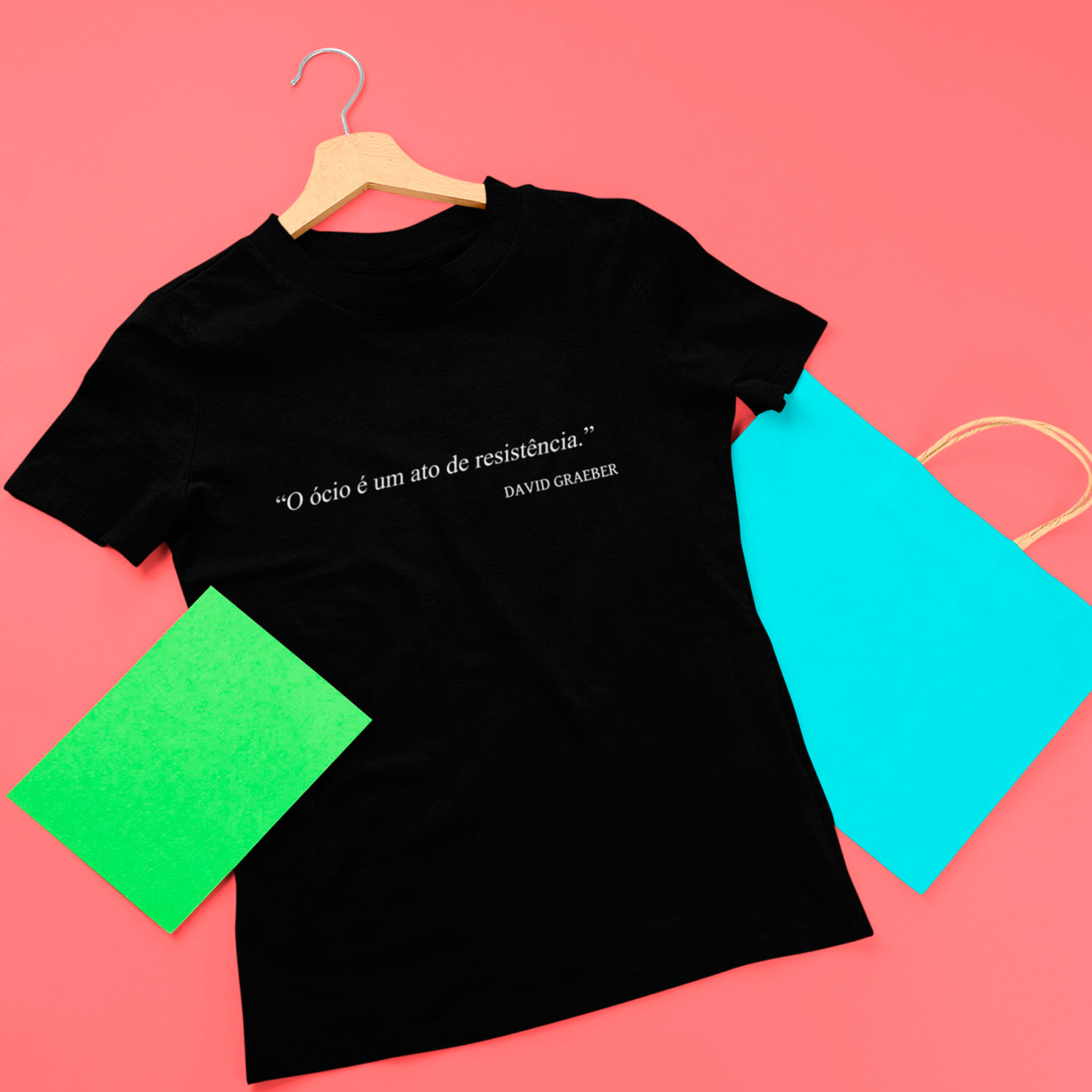 Baby Look Ócio É Resistência - Black