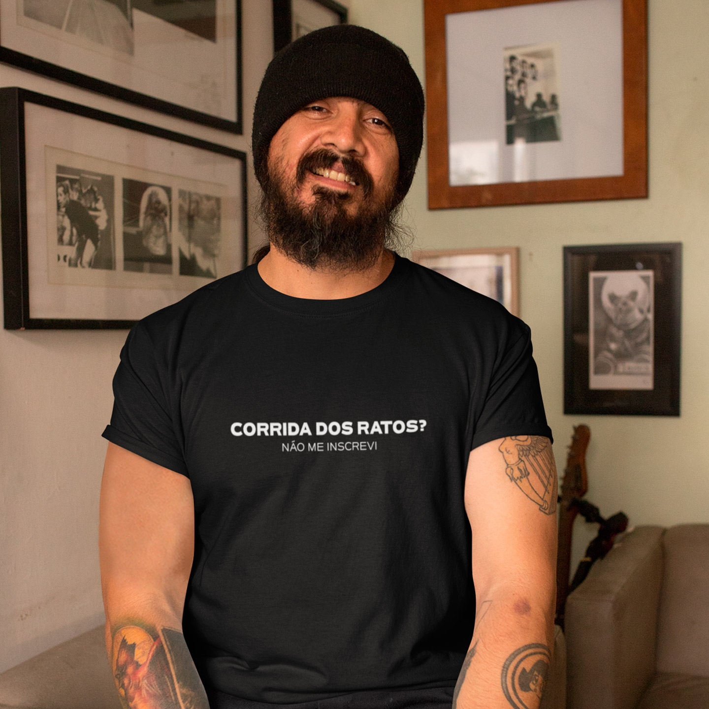 T-Shirt Corrida Dos Ratos - Black