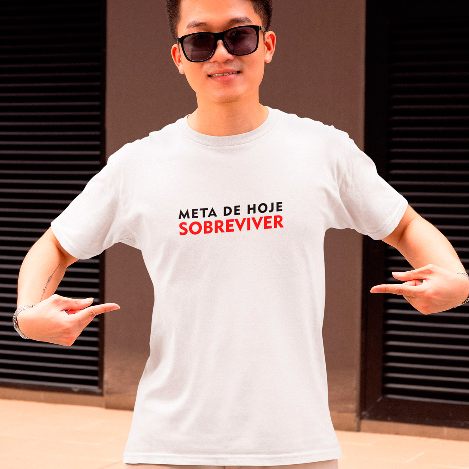 T-Shirt Meta Sobreviver - White