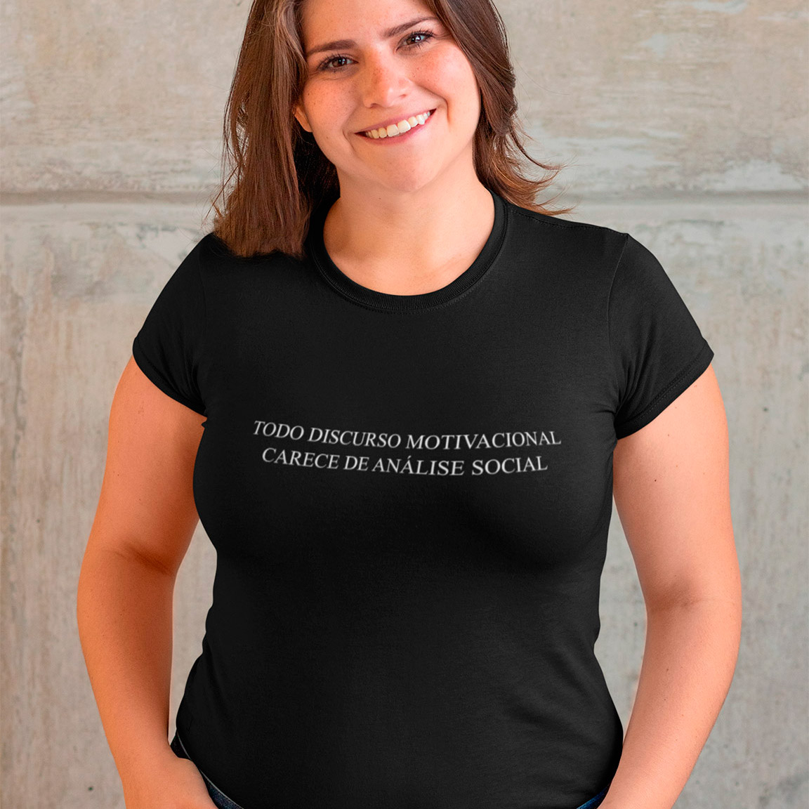 Baby Look Discurso Motivacional - Black