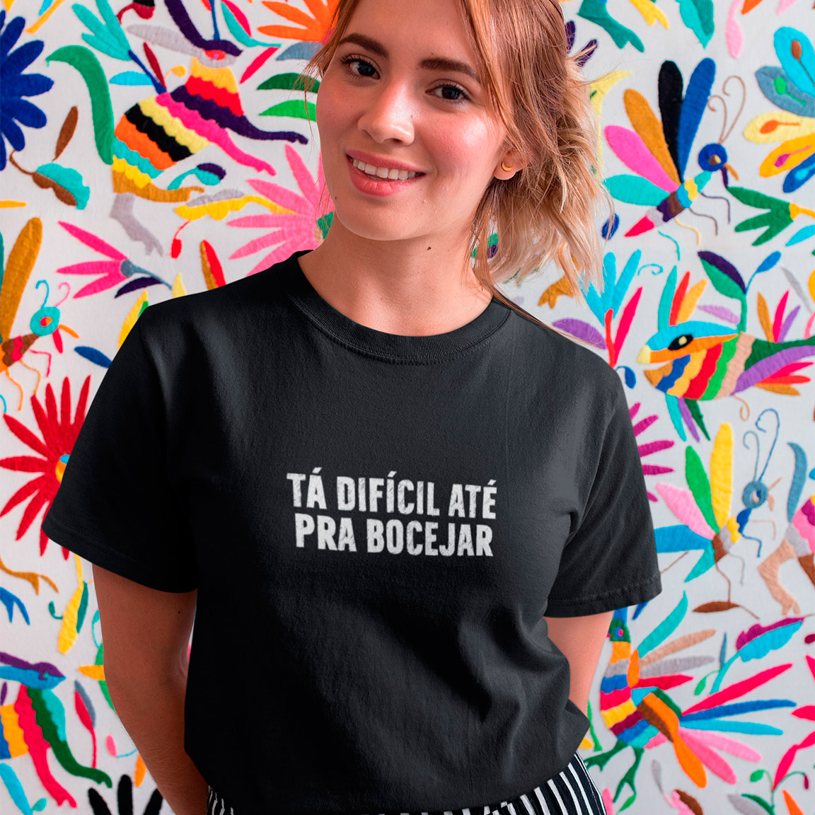 Baby Look Difícil Bocejar - Black