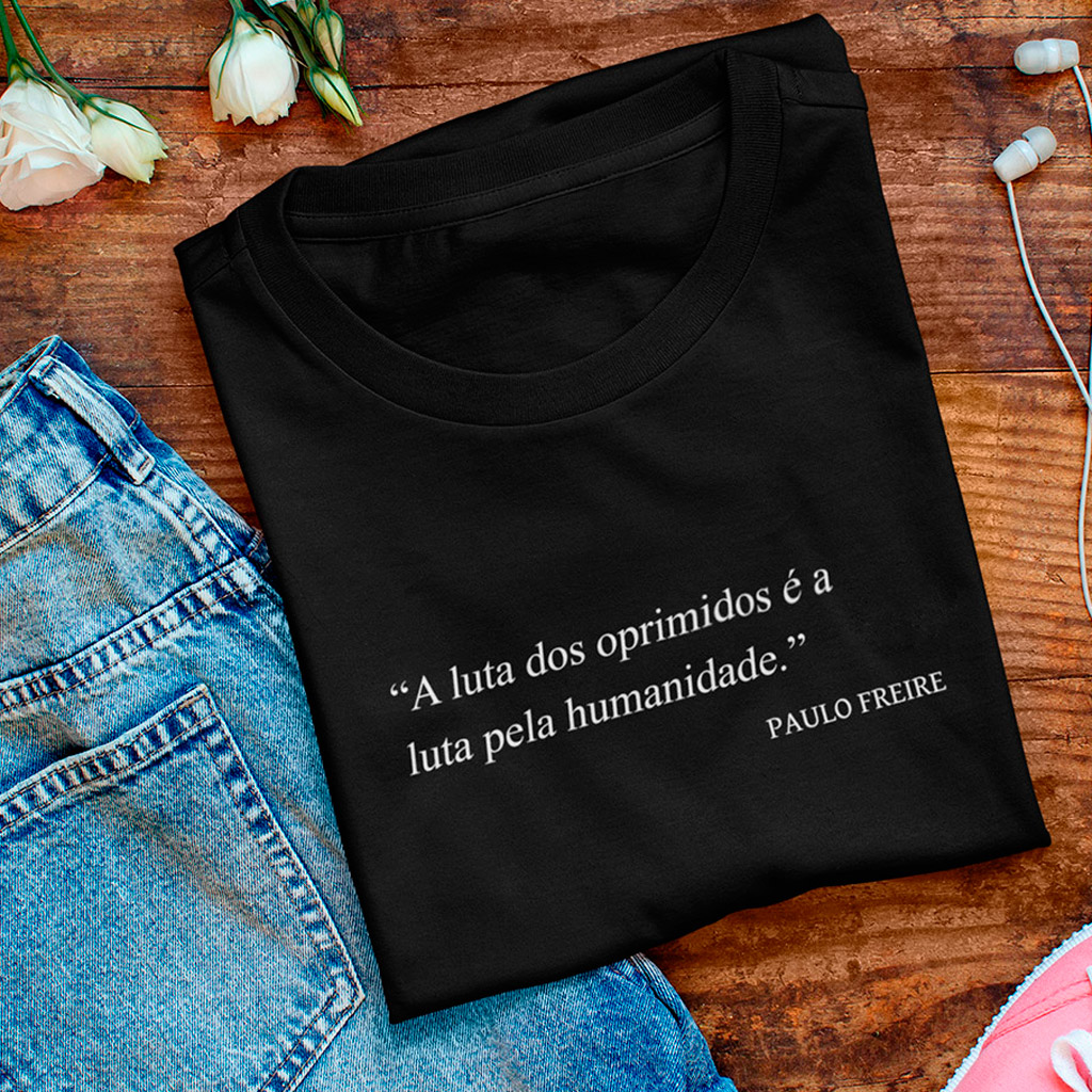 Baby Look Luta Dos Oprimidos - Black