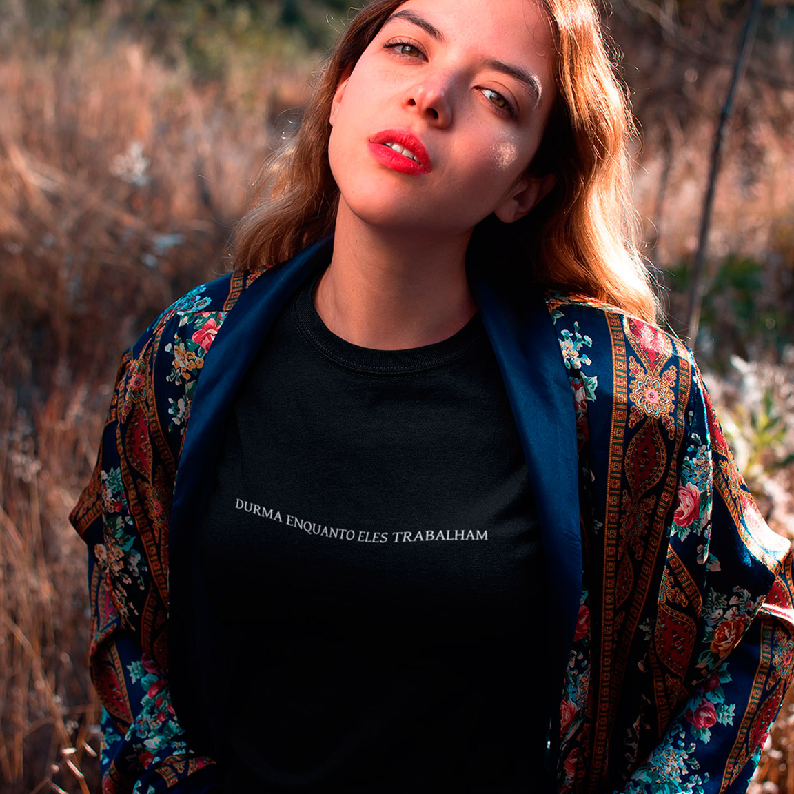 Baby Look Durma Enquanto Eles Trabalham - Black