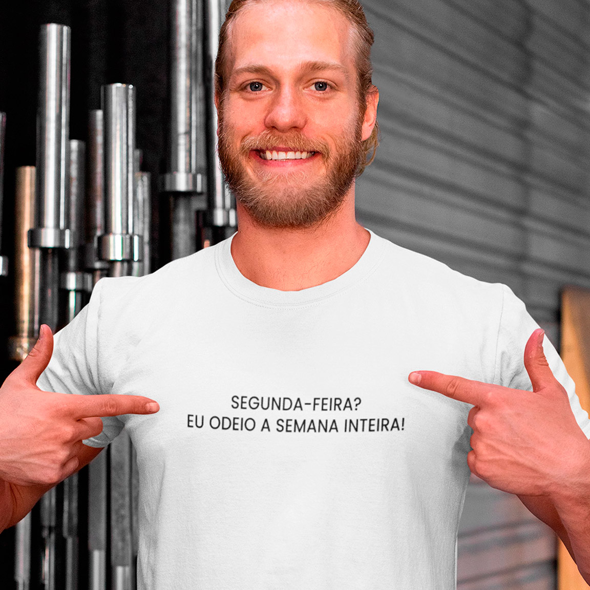 T-Shirt Odeio A Semana Inteira - White