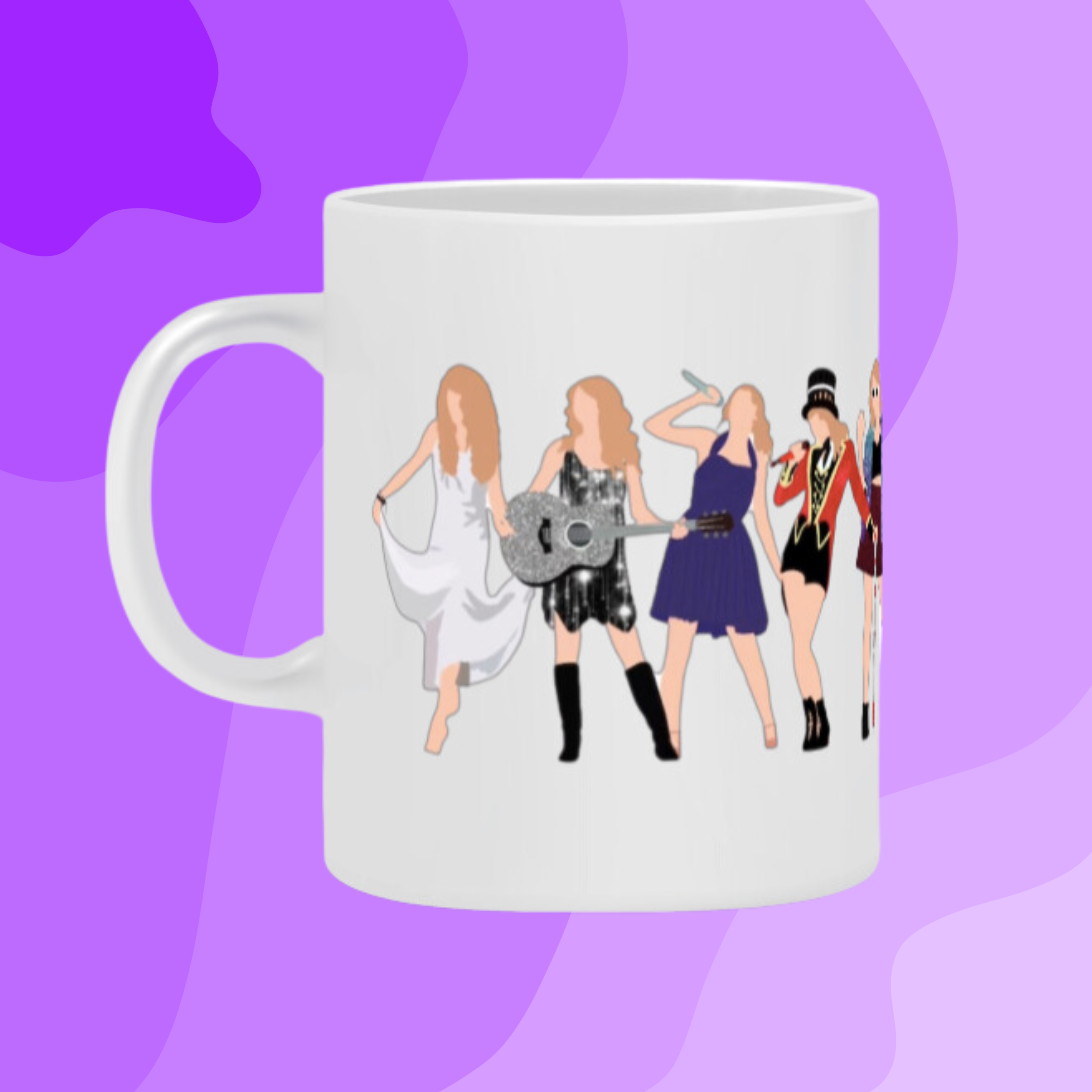 Caneca TayTay Todas as Eras - Fundo Branco 