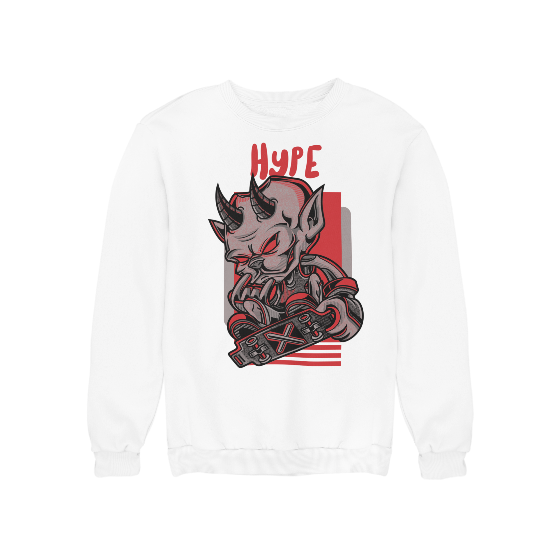 Moletom Fechado HYPELINE - Demon White