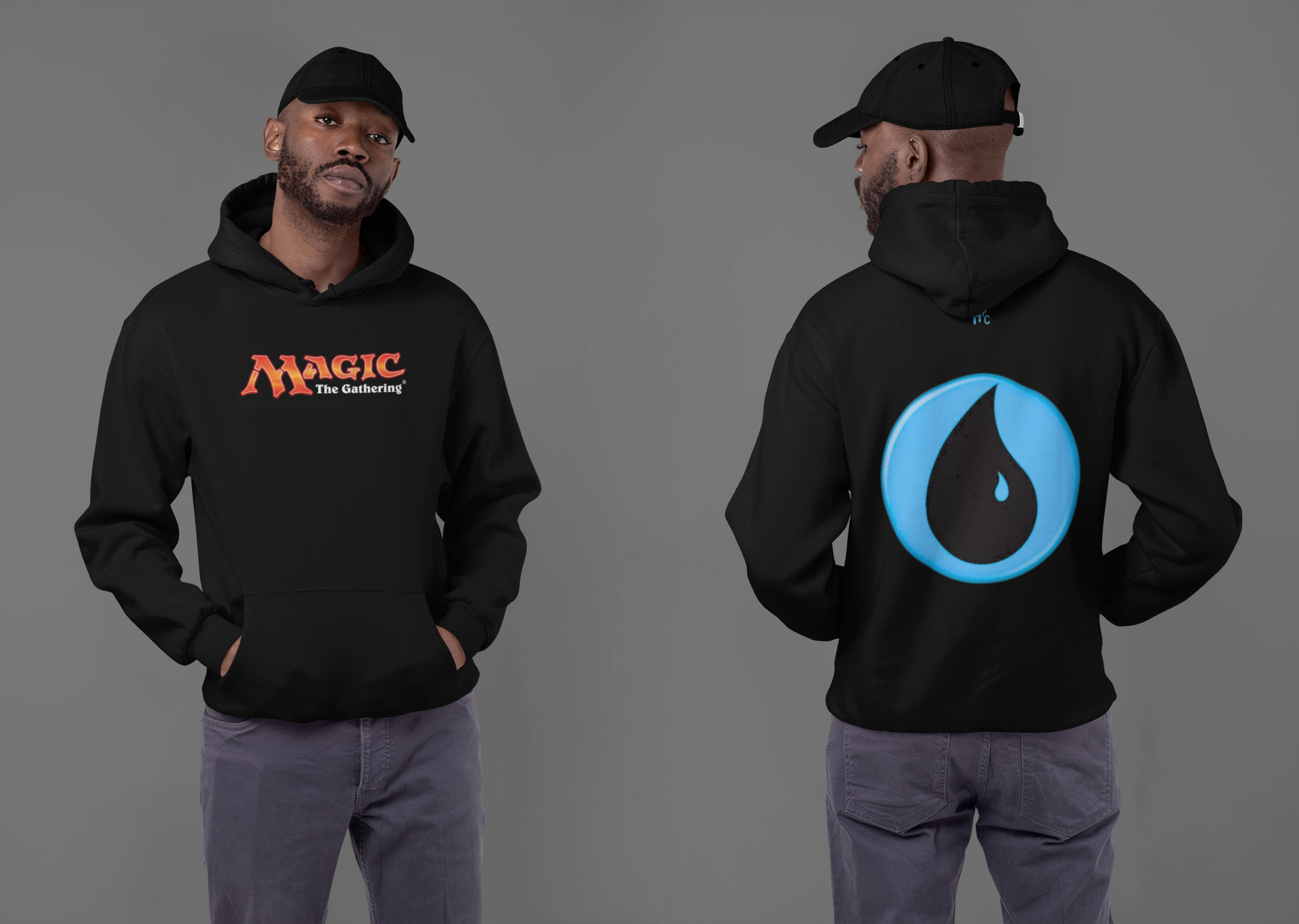 CASACO MOLETOM CANGURU - BLUE MANA