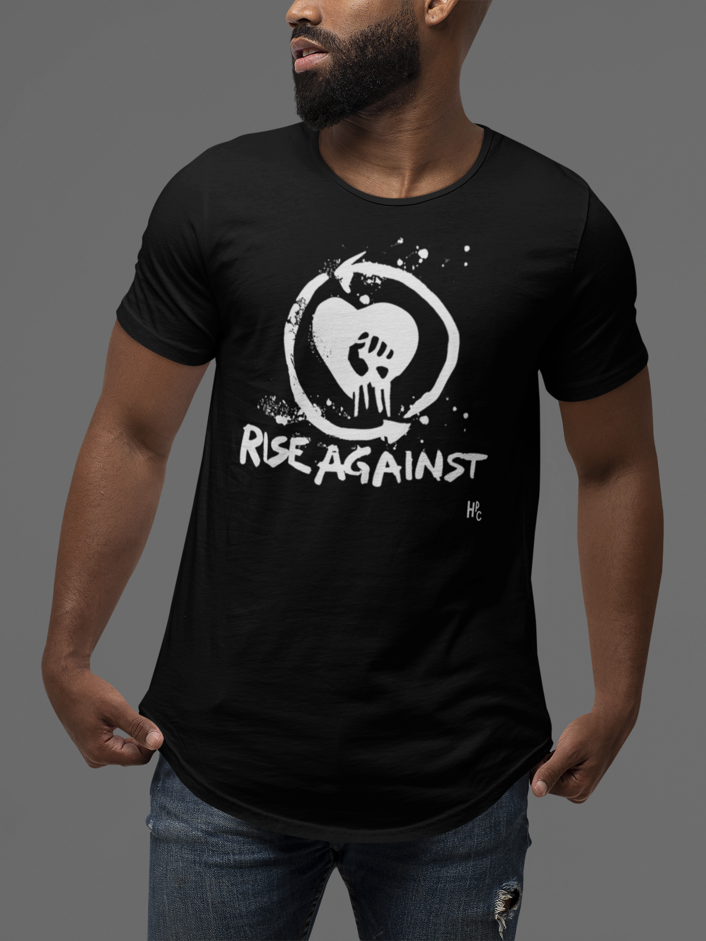 CAMISETA BANDA - RISE AGAINST LOGO
