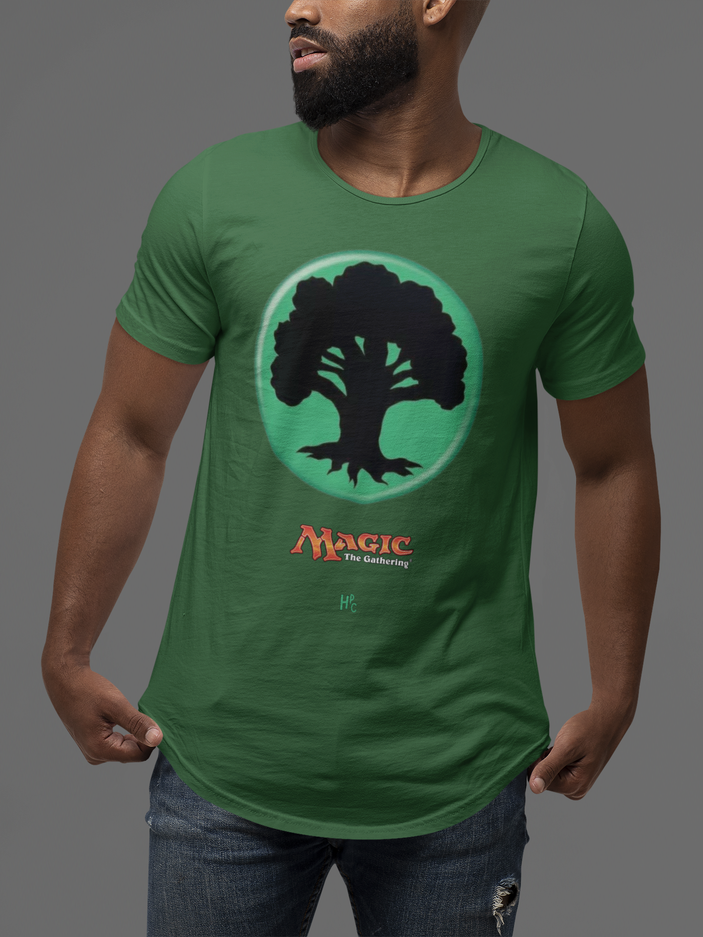 CAMISETA MTG GREEN MANA