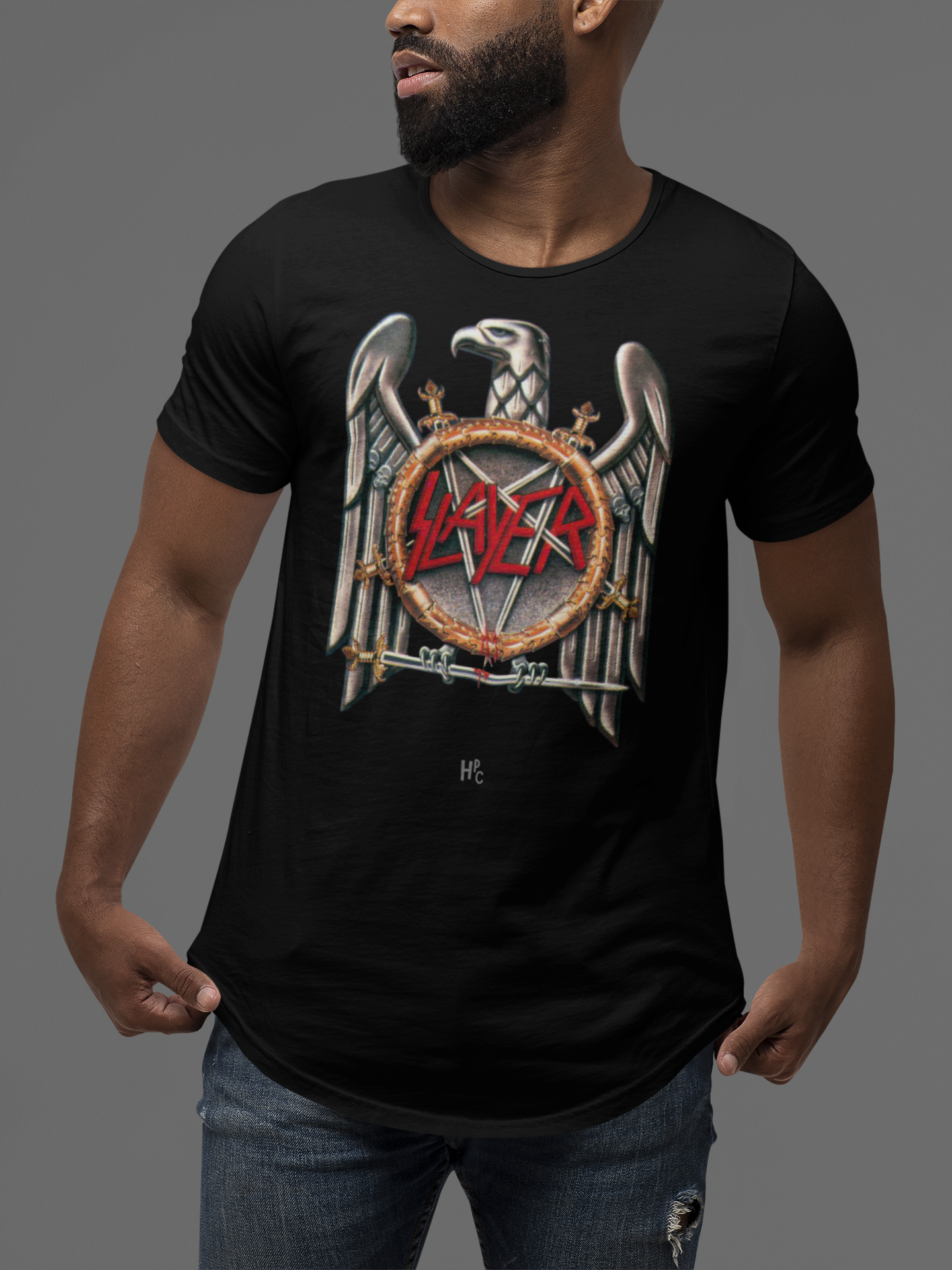 CAMISETA BANDA - SLAYER EAGLE LOGO