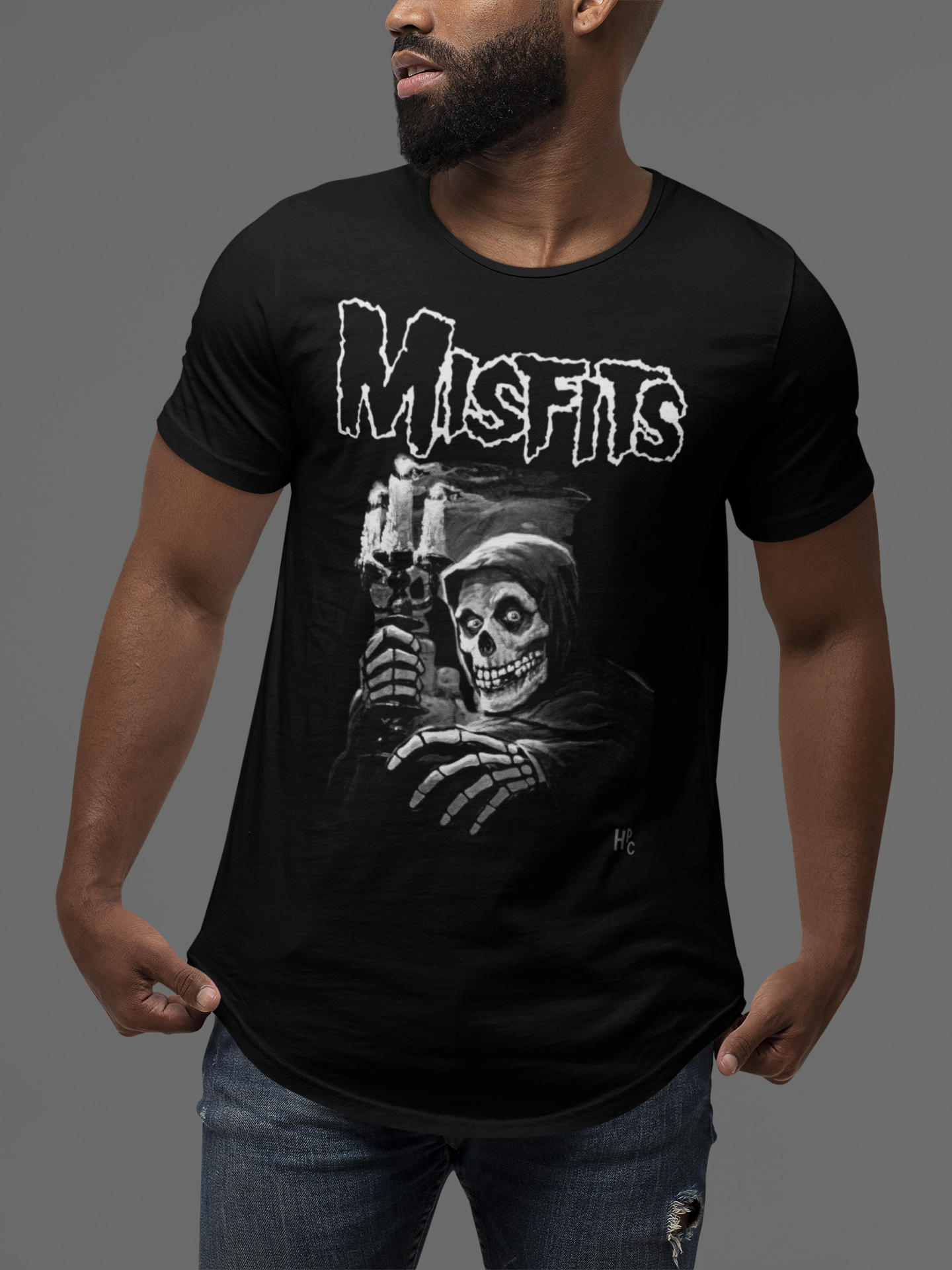 CAMISETA BANDA - MISFITS SKULL