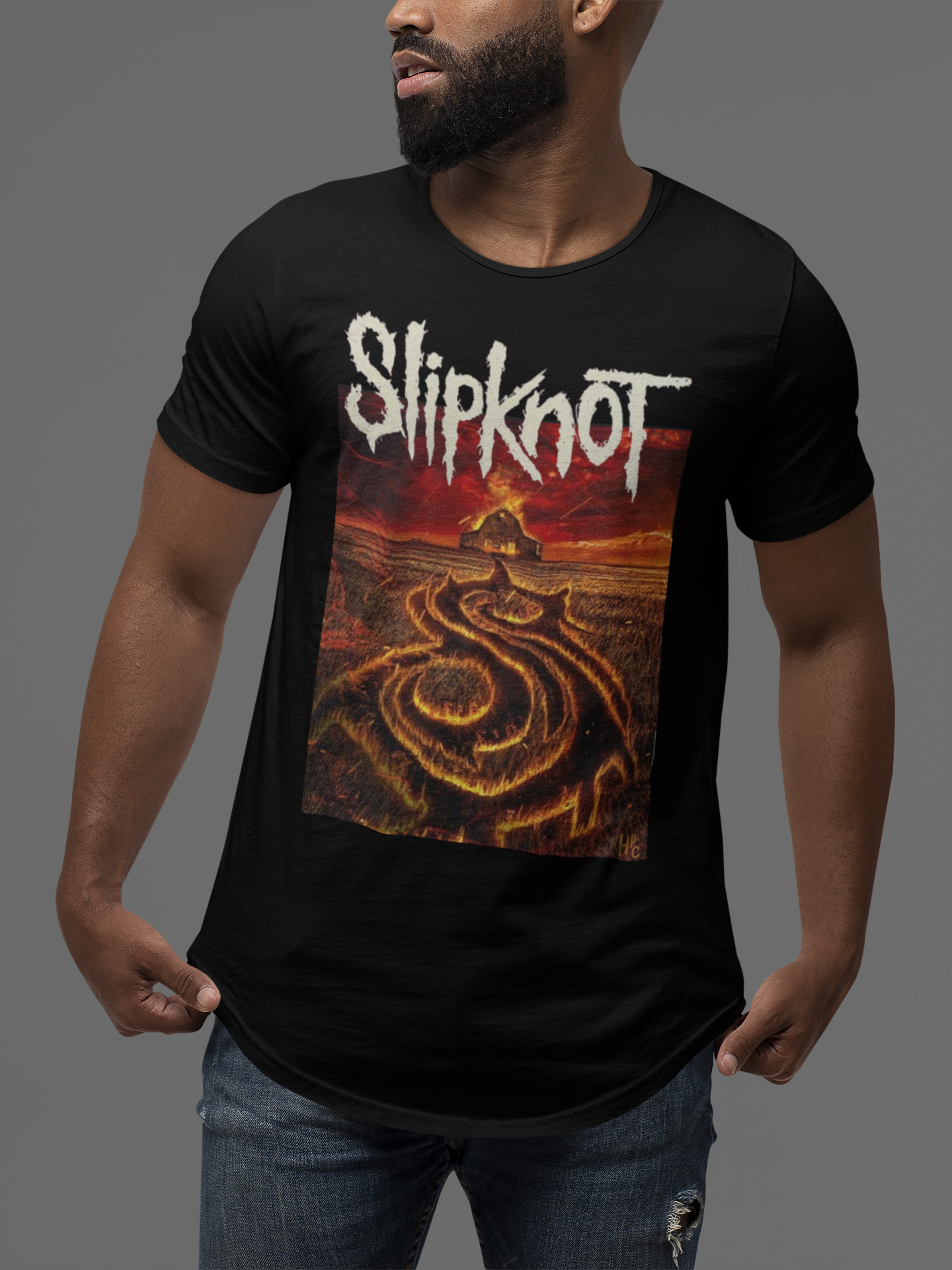 CAMISETA BANDA - SLIPKNOT FARM LOGO