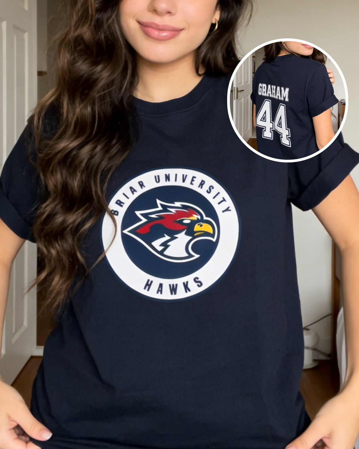 Camiseta Tshirt Briar U Graham 44 Frente e verso