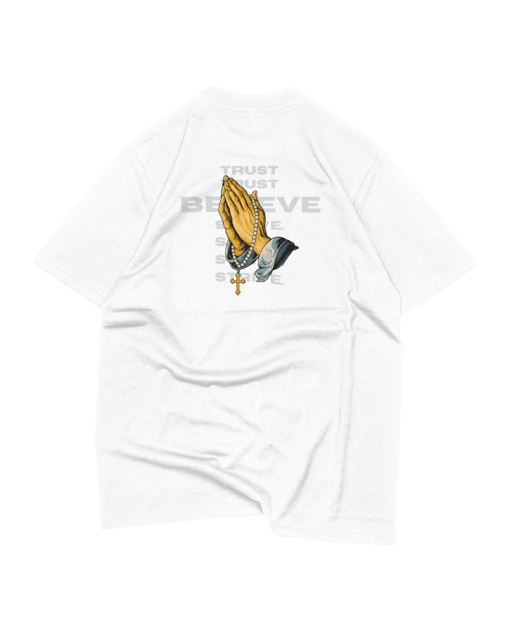 Camiseta Oversized Believe Branca