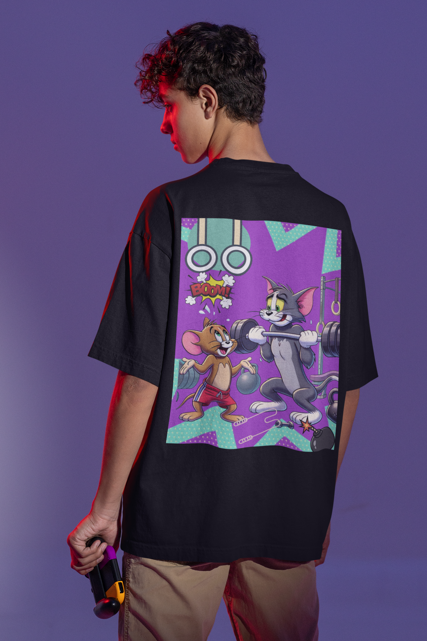 Camiseta Oversized Tom e Jerry