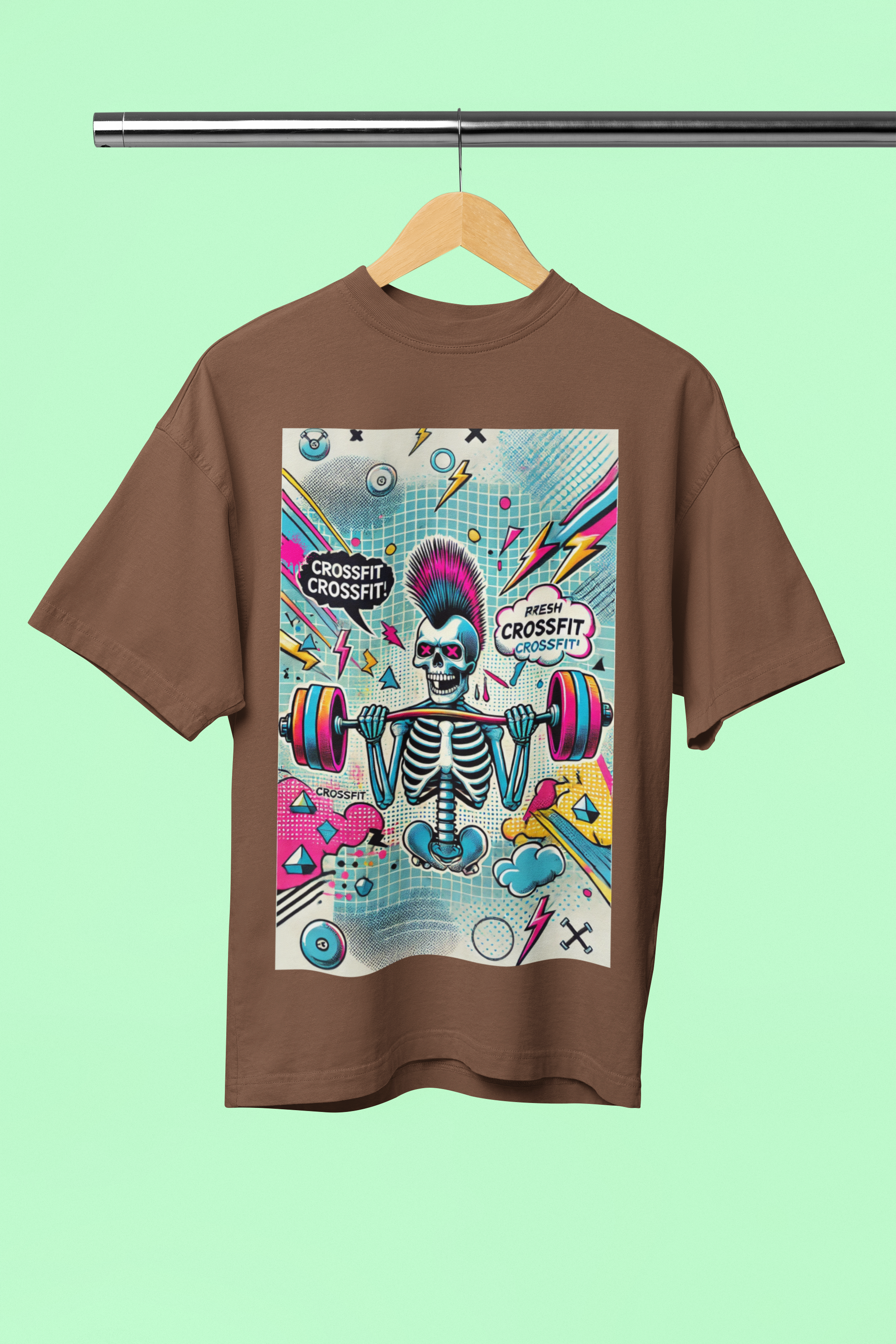 Camiseta Oversized  Estampa skull color