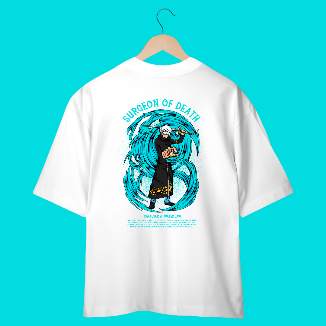 Camiseta Oversized - One Piece - Law