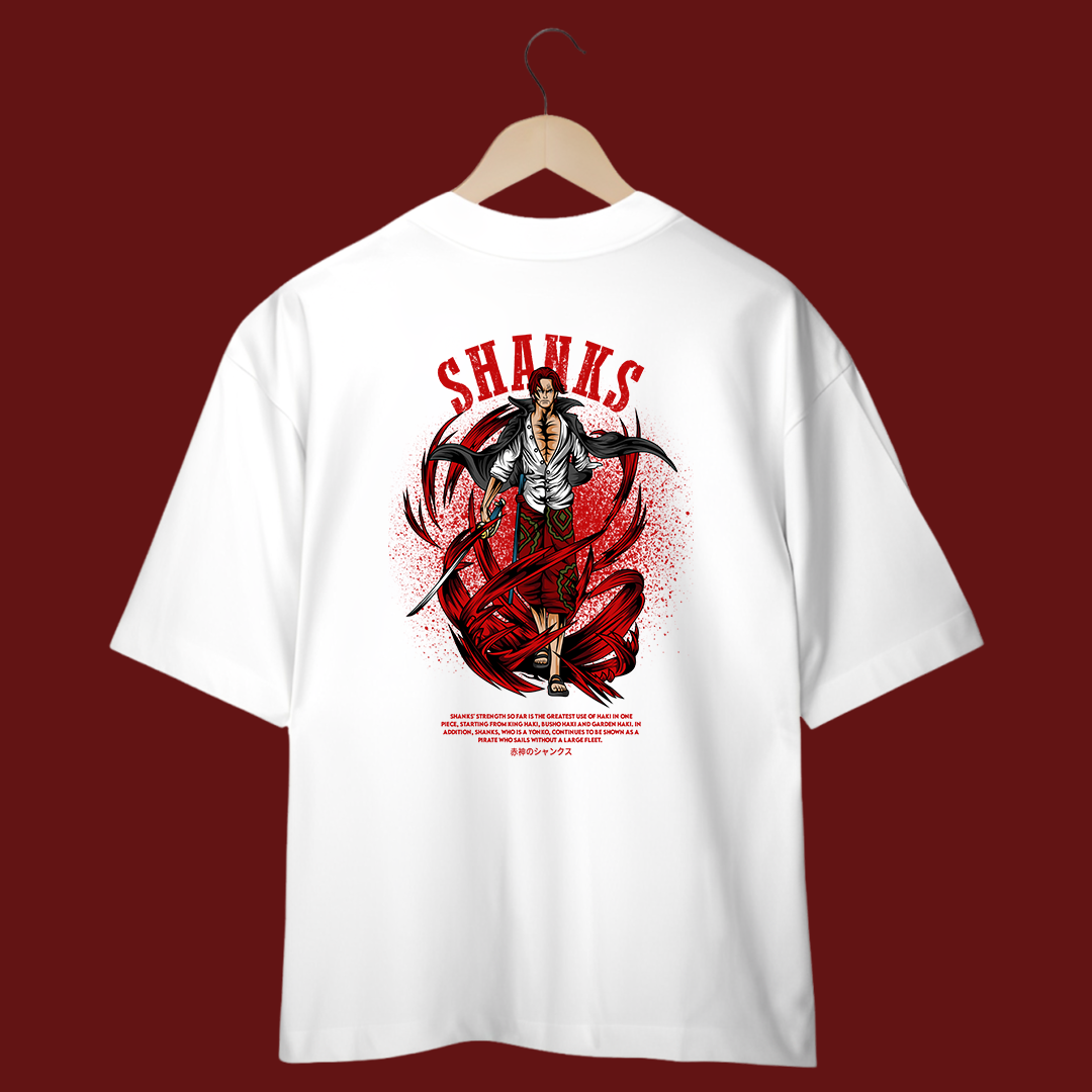 Camiseta Oversized - One Piece - Shanks