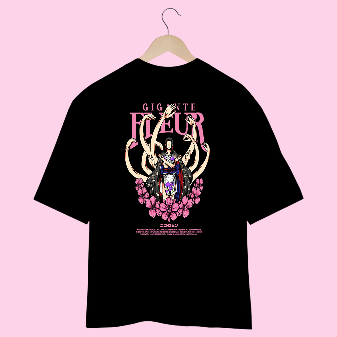Camiseta Oversized - One Piece - Nico Robin