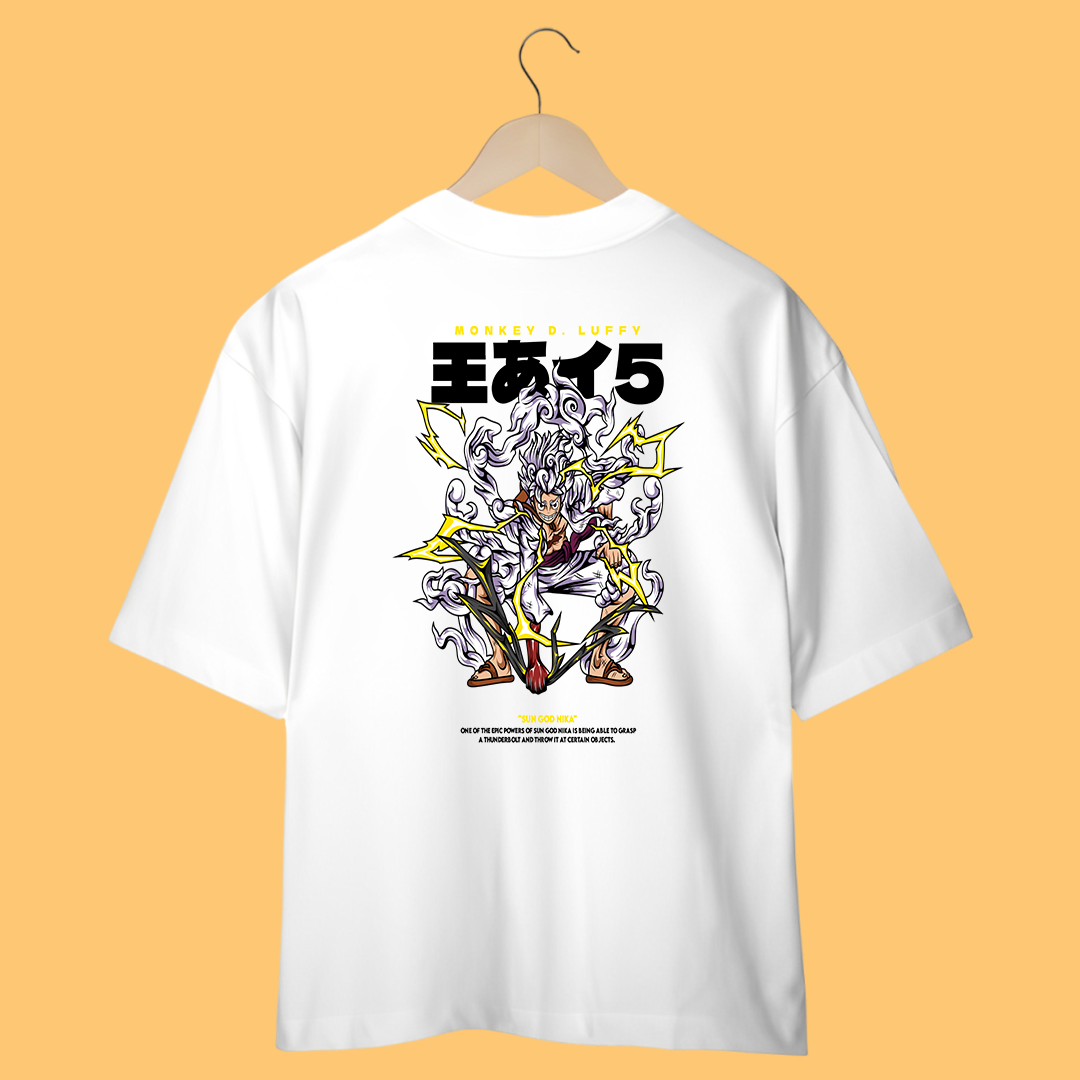 Camiseta Oversized - One Piece - Luffy Gear 5