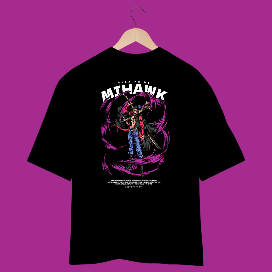 Camiseta Oversized - One Piece - Mihawk
