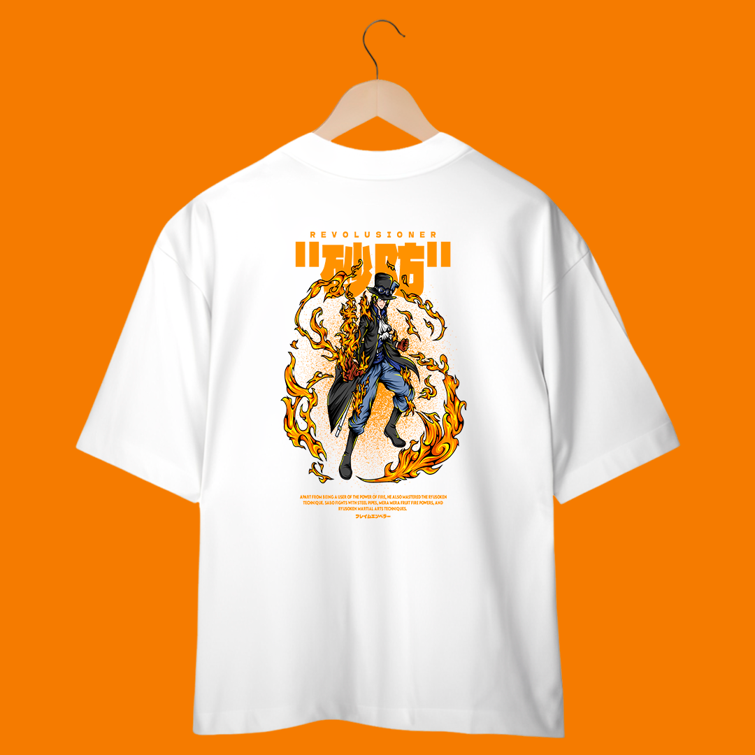 Camiseta Oversized - One Piece - Sabo