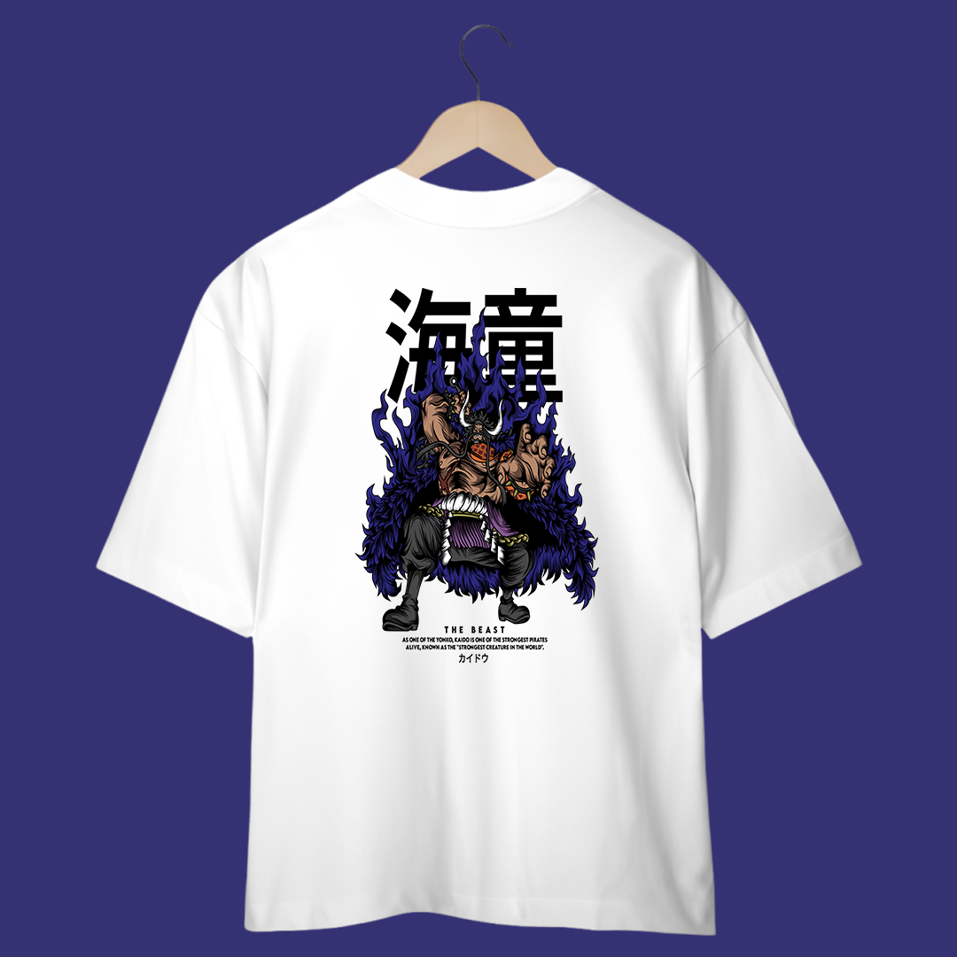 Camiseta Oversized - One Piece - Kaido