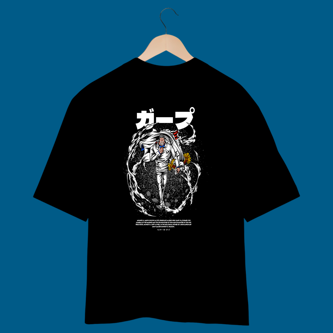 Camiseta Oversized - One Piece - Monkey D. Garp