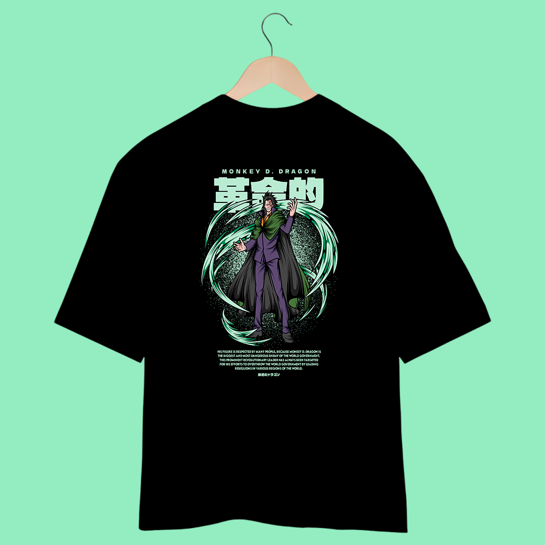 Camiseta Oversized - One Piece - Mokey D. Dragon