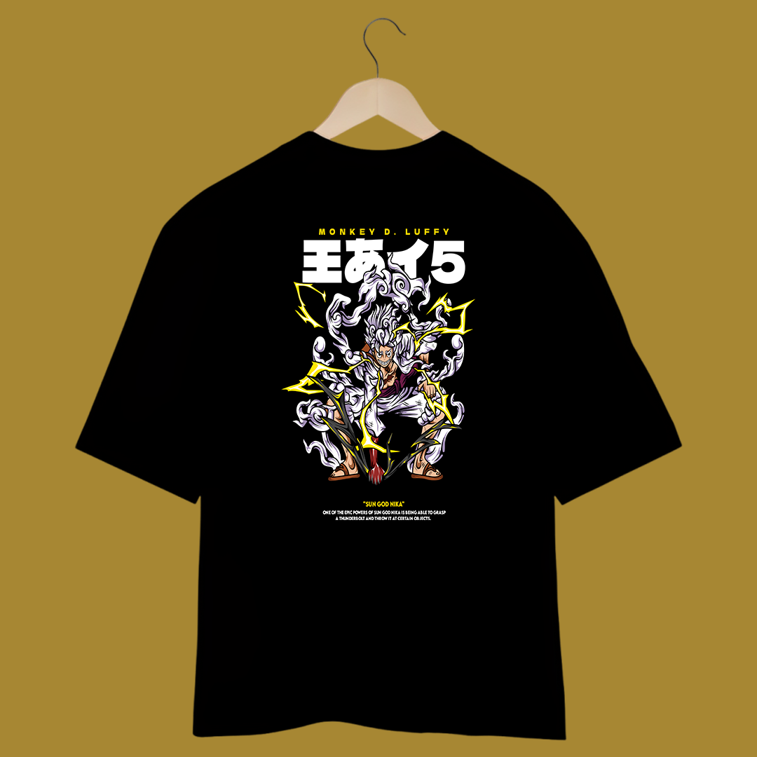 Camiseta Oversized - One Piece - Luffy Gear 5