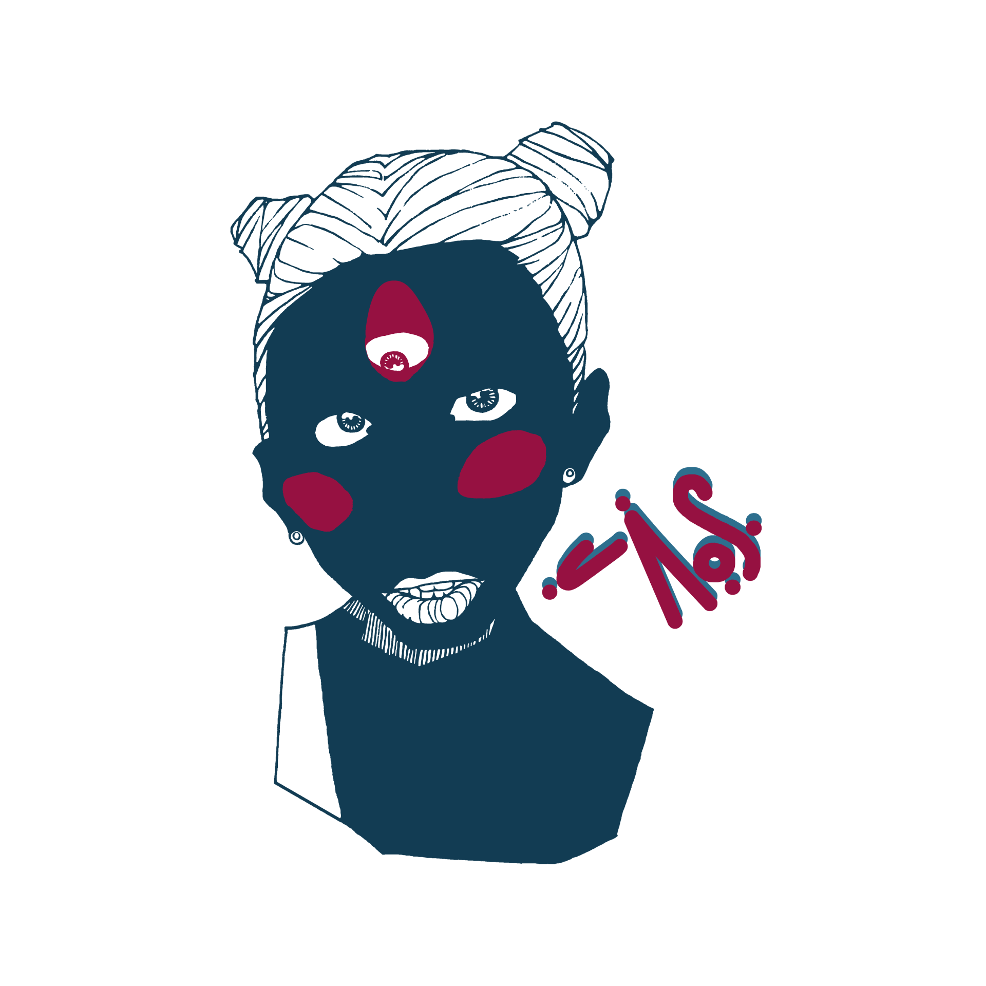 C183 | Alien Costas - Arte Azul Marinho