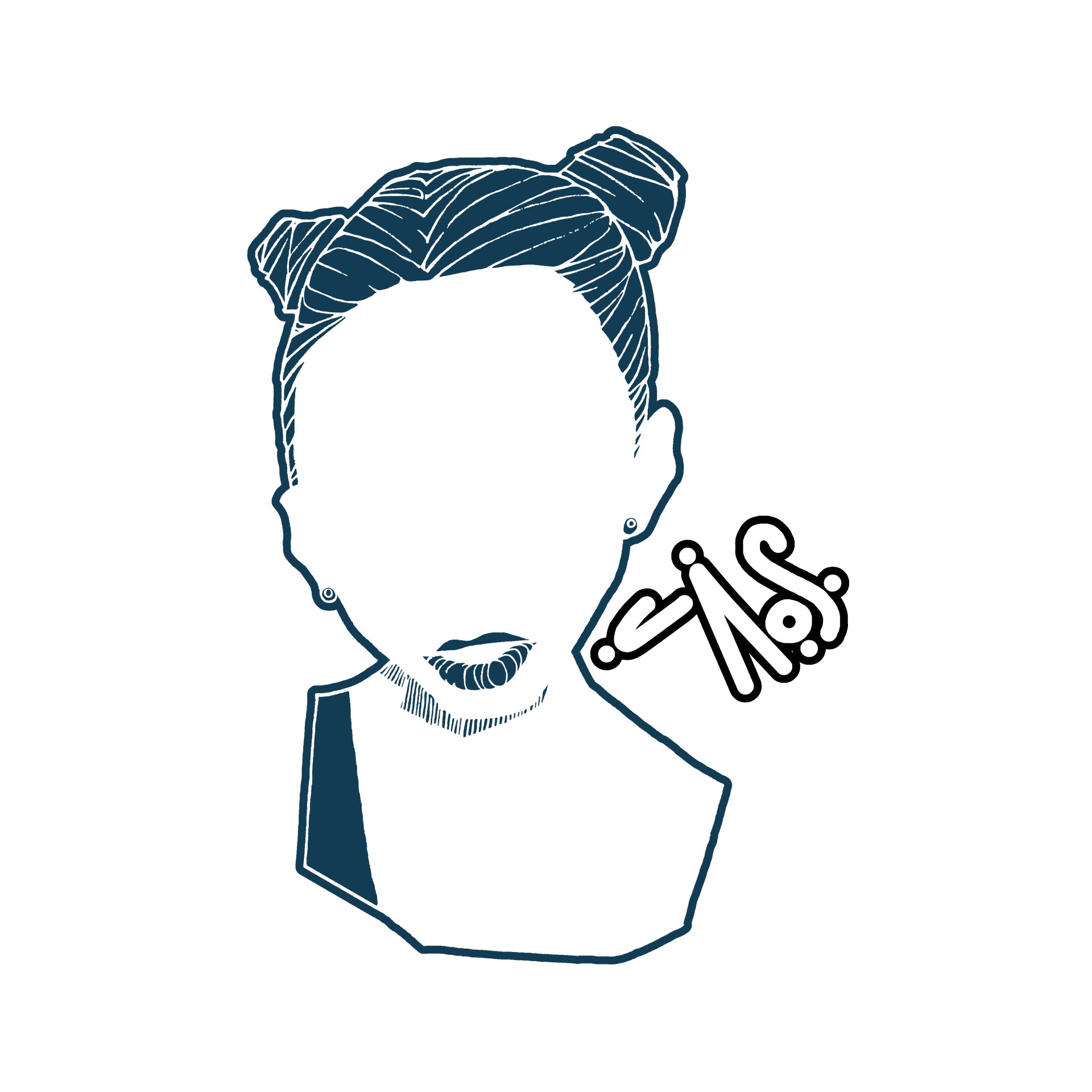 C173 | Negativo Costas - Arte Azul Marinho