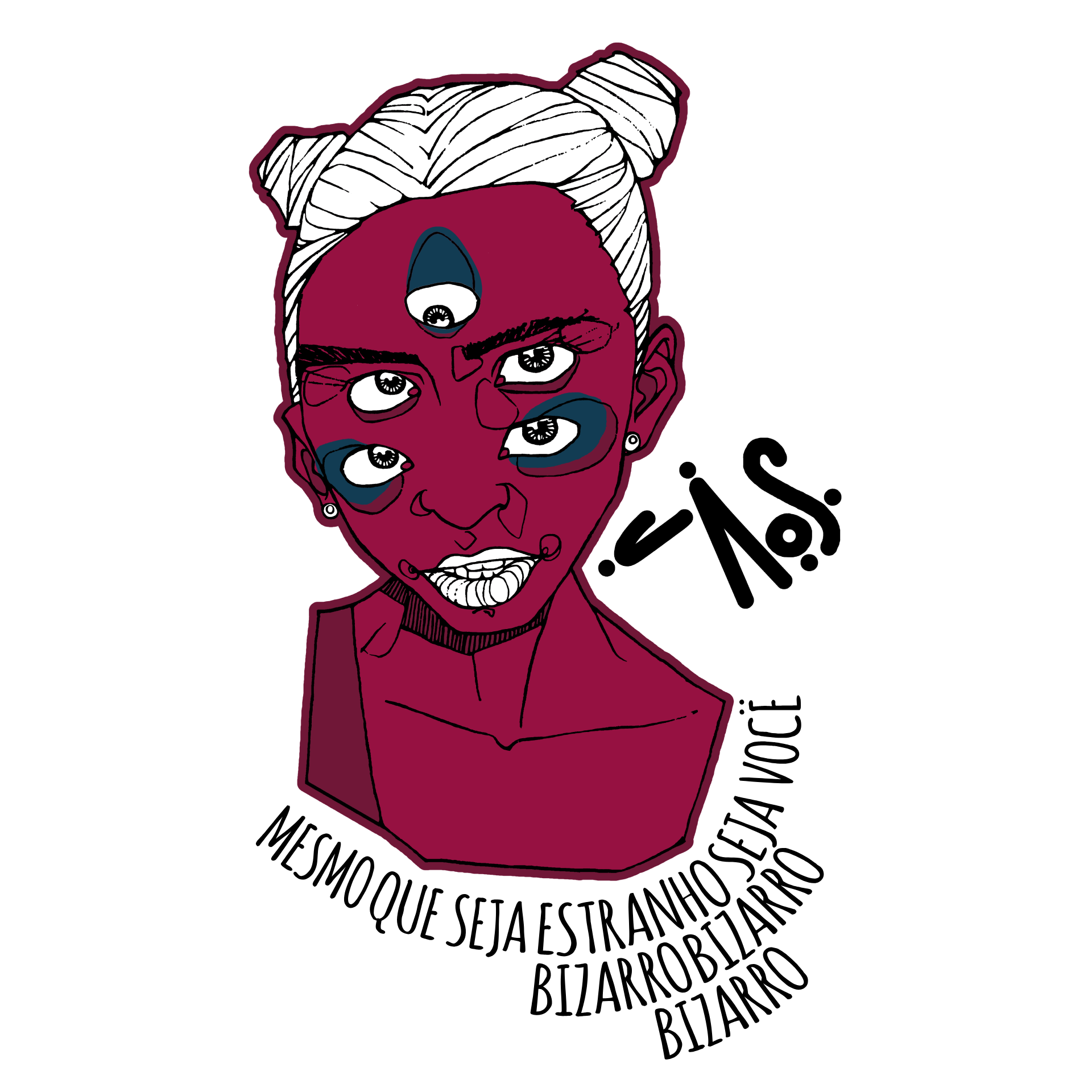 C162 | Beta Seja Vocë Costas - Arte Vermelha - Cor Branca