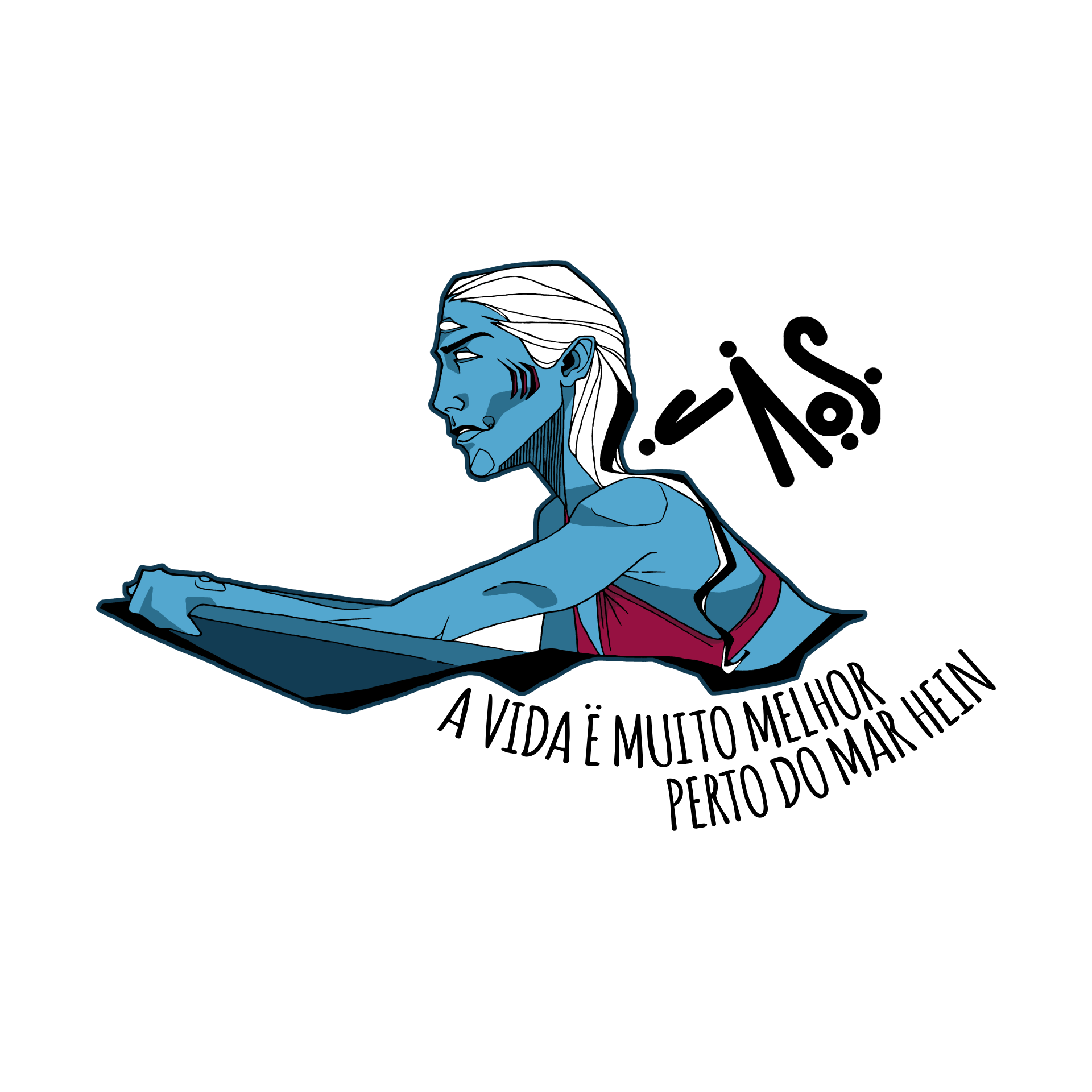 C151 | Perto do Mar - Arte Azul Clara - Cor Branca