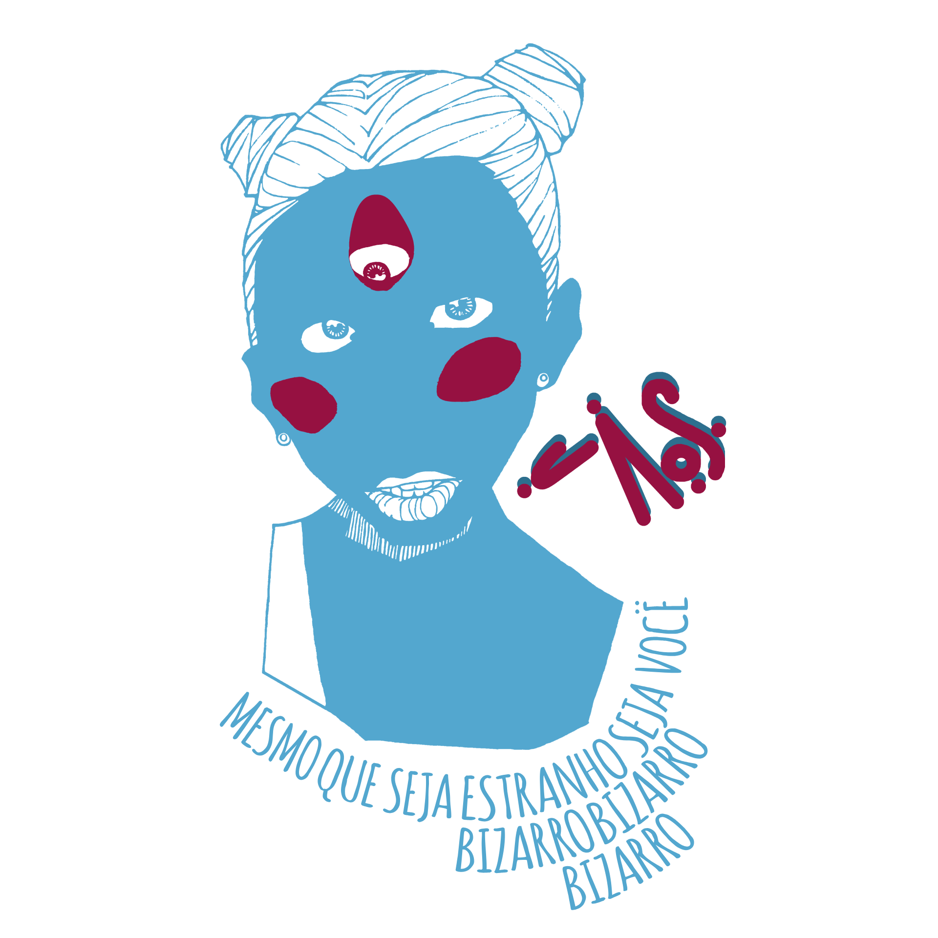 C121 | Alien Seja Você - Arte Azul Clara