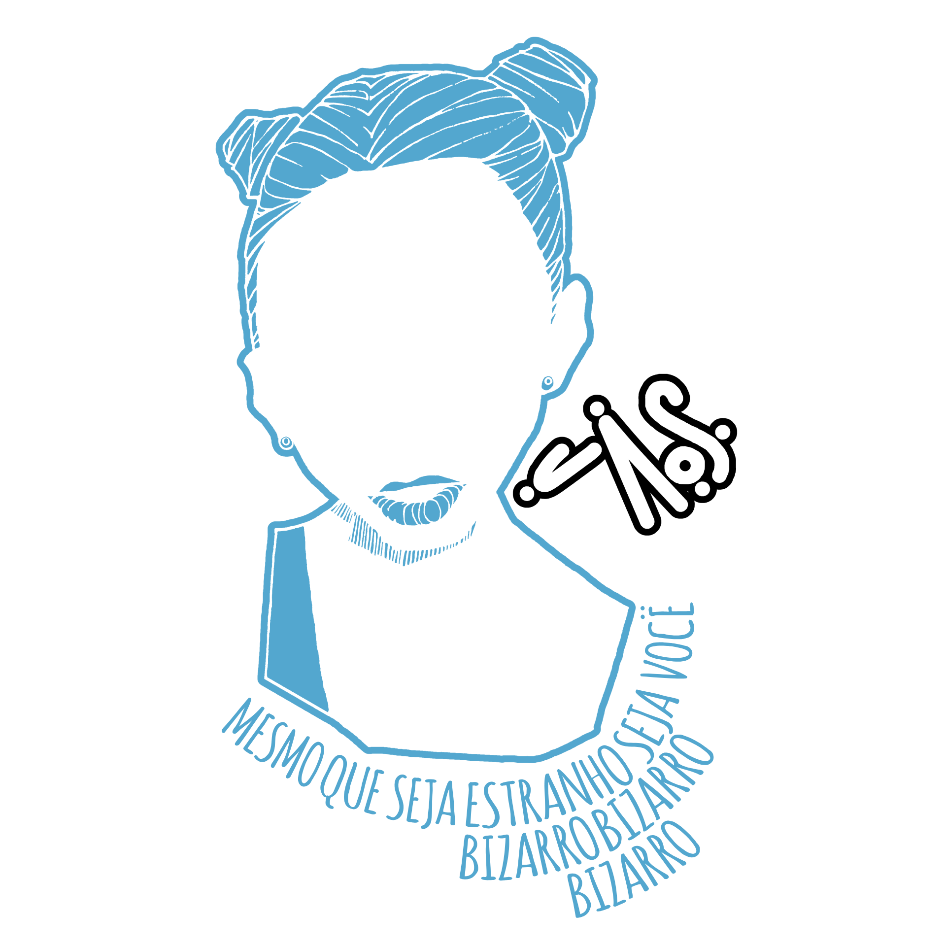 C131 | Negativo Seja Você - Arte Azul Clara