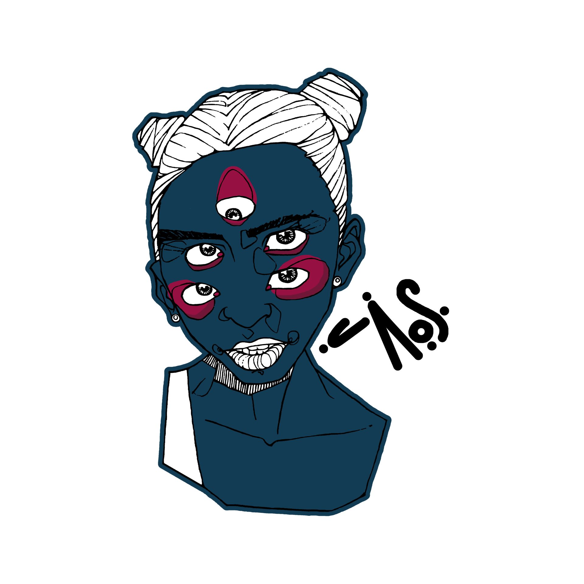 C163 | Beta Costas - Arte Azul Marinho