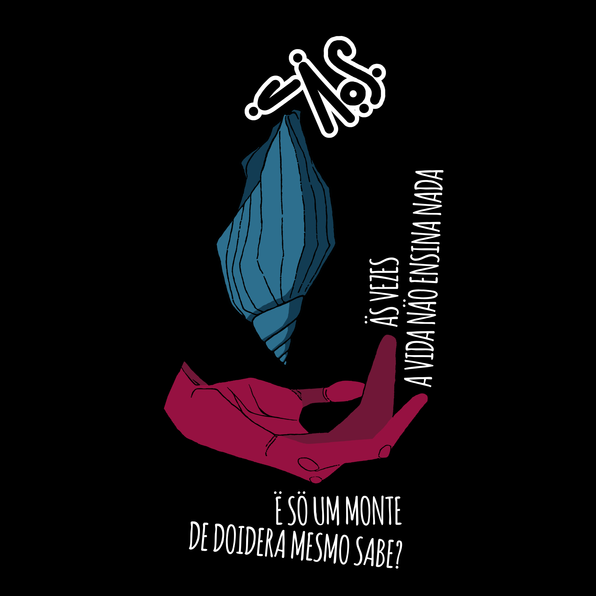 Nome do produto: C142 | Doidera Mesmo - Arte Vertical - Cor Preta