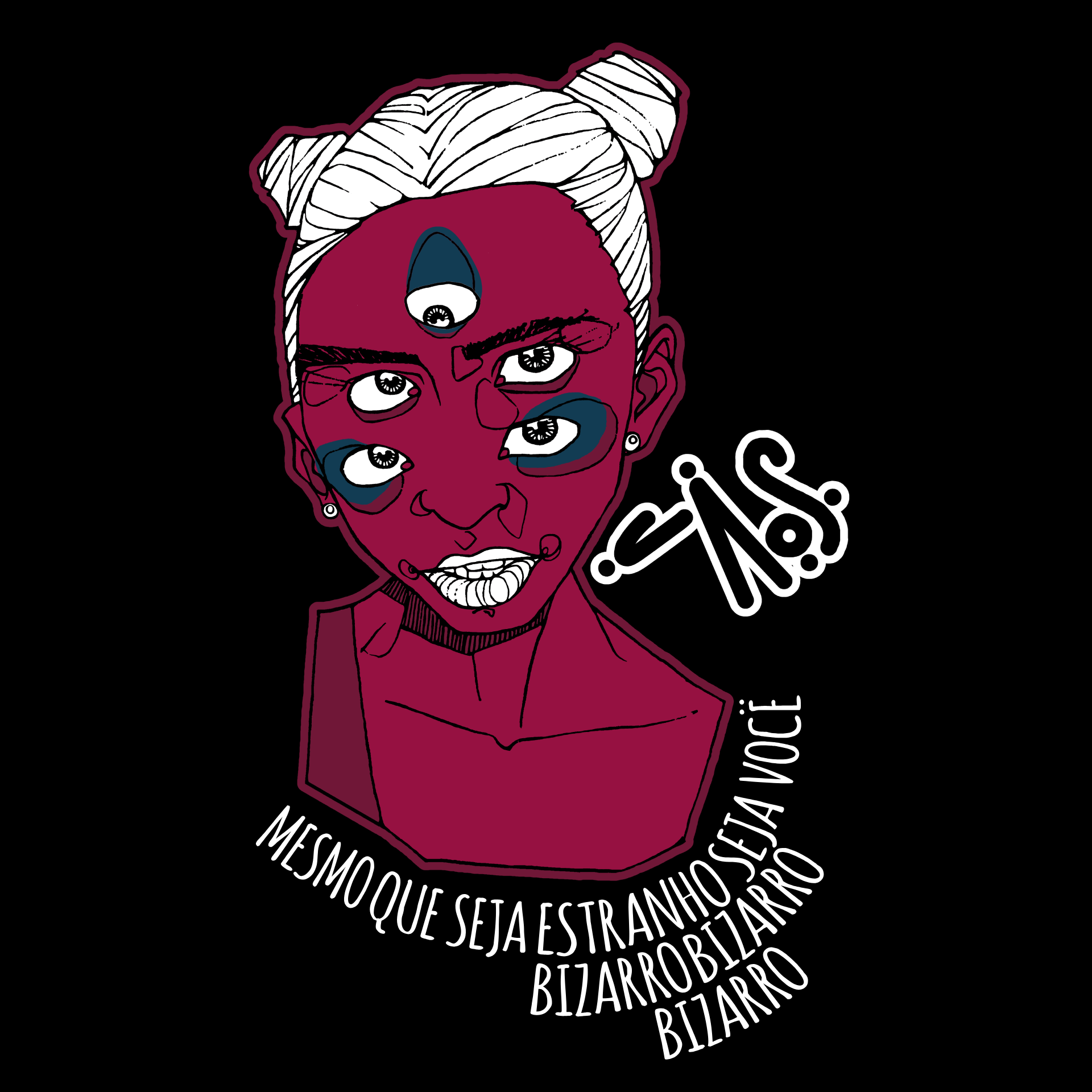 C112 | Beta Seja Você - Arte Vermelha - Cor Preta