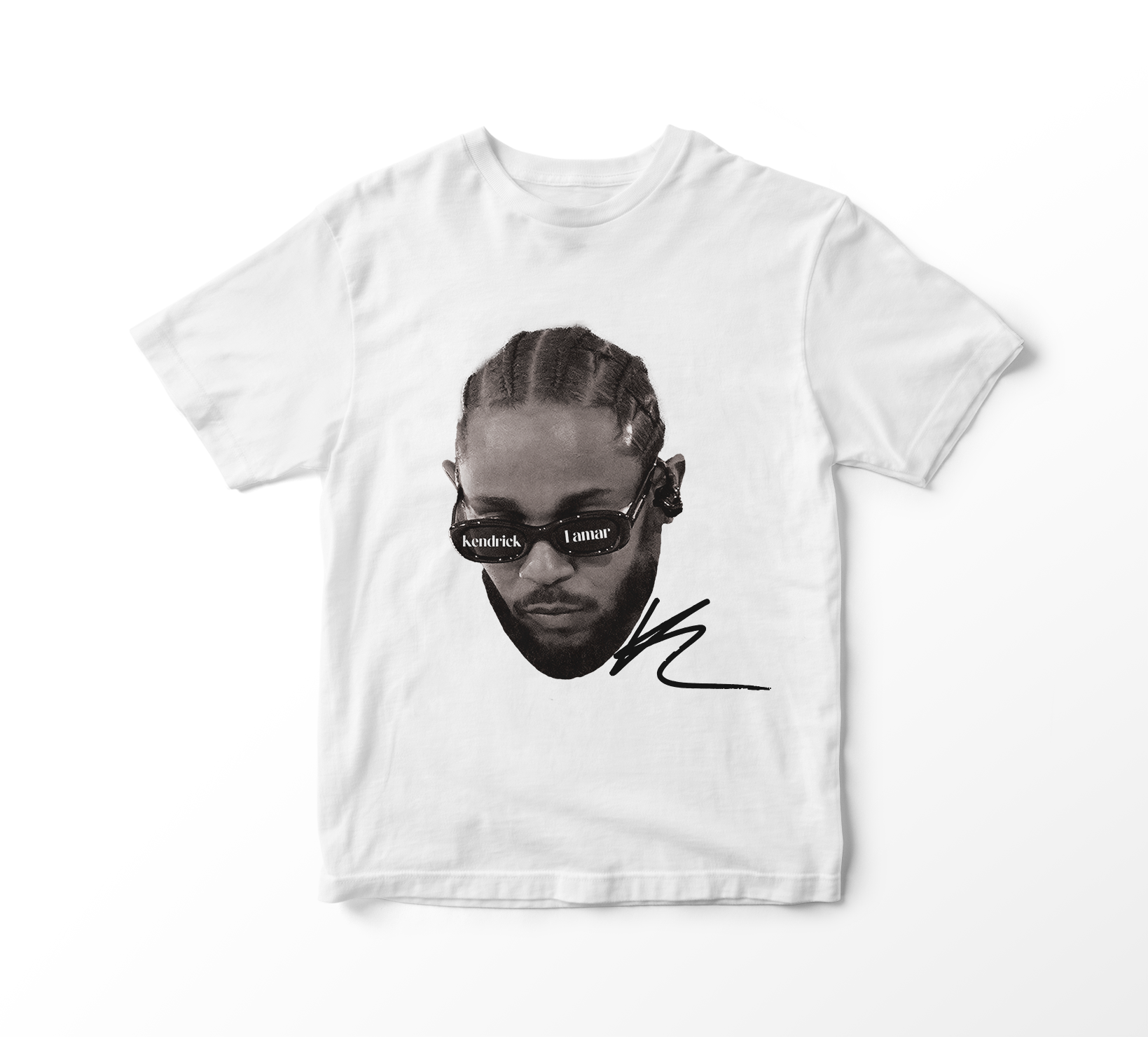 Camiseta Kendrick Lamar - Glasses (branca)