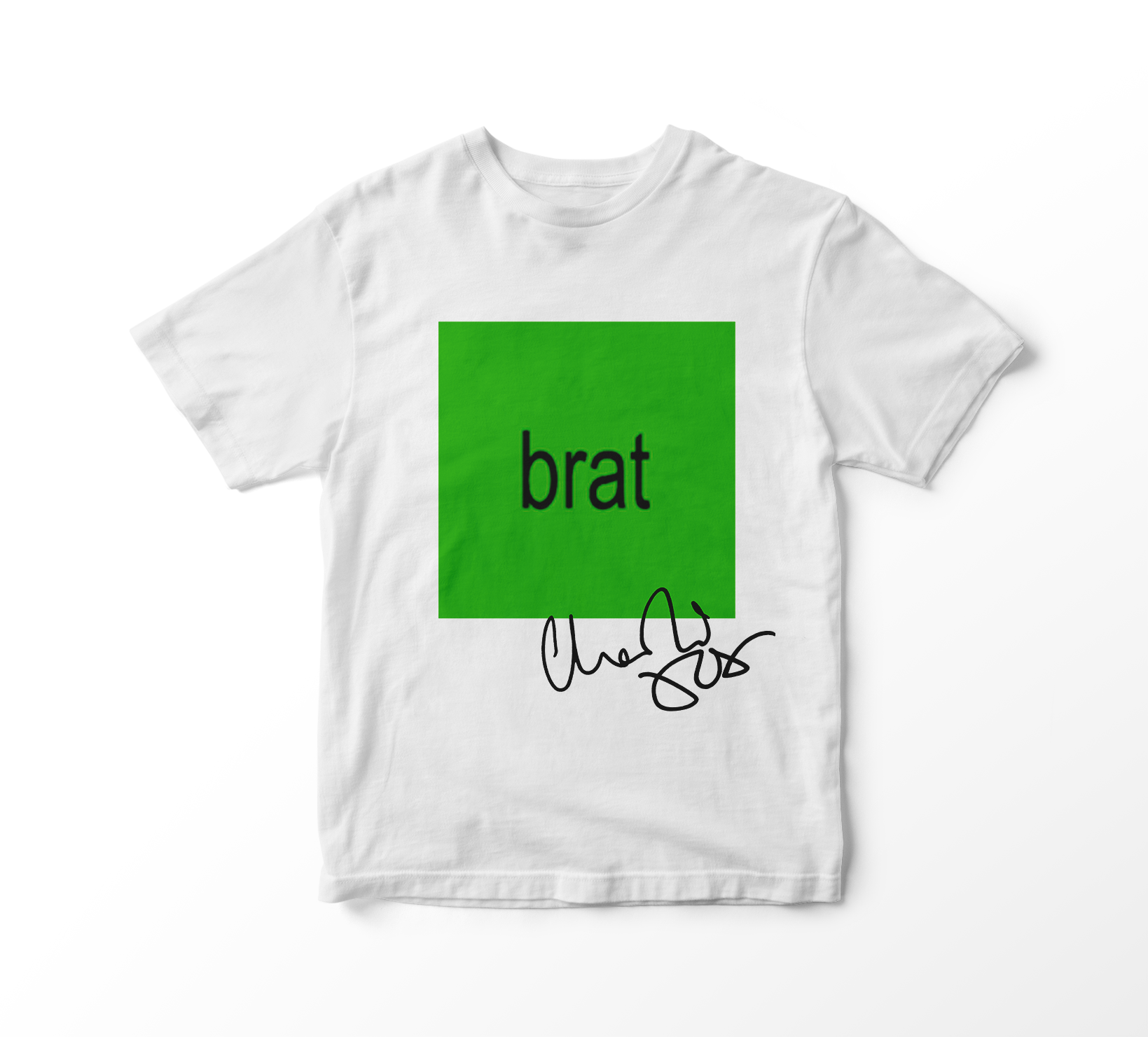 Camiseta Charli XCX - brat Album Cover (branca)