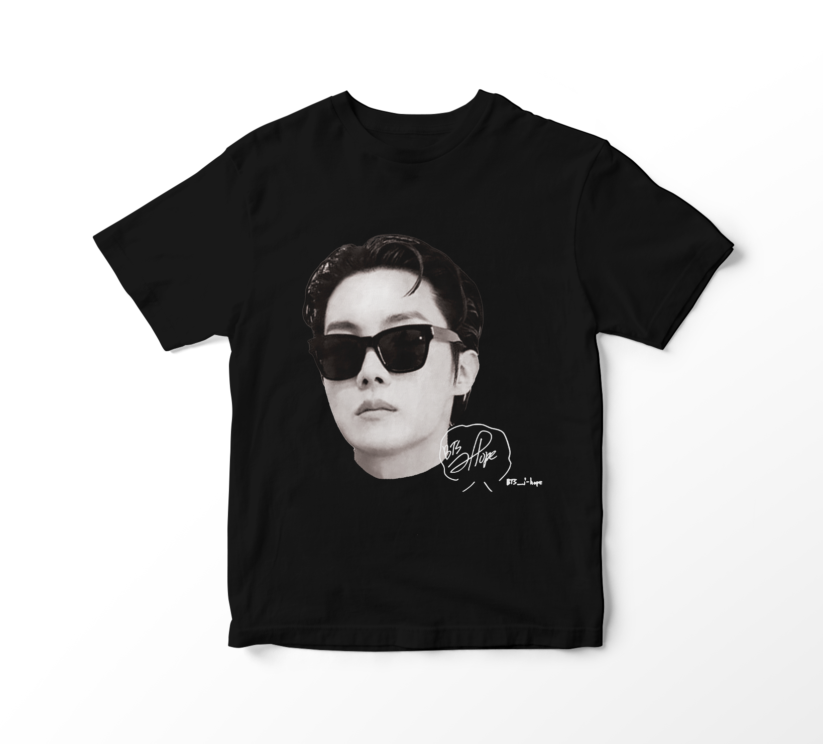 Camiseta BTS - J-Hope Faces (preta)
