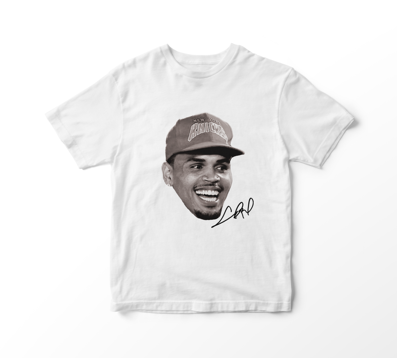 Camiseta Chris Brown - Faces (branca)