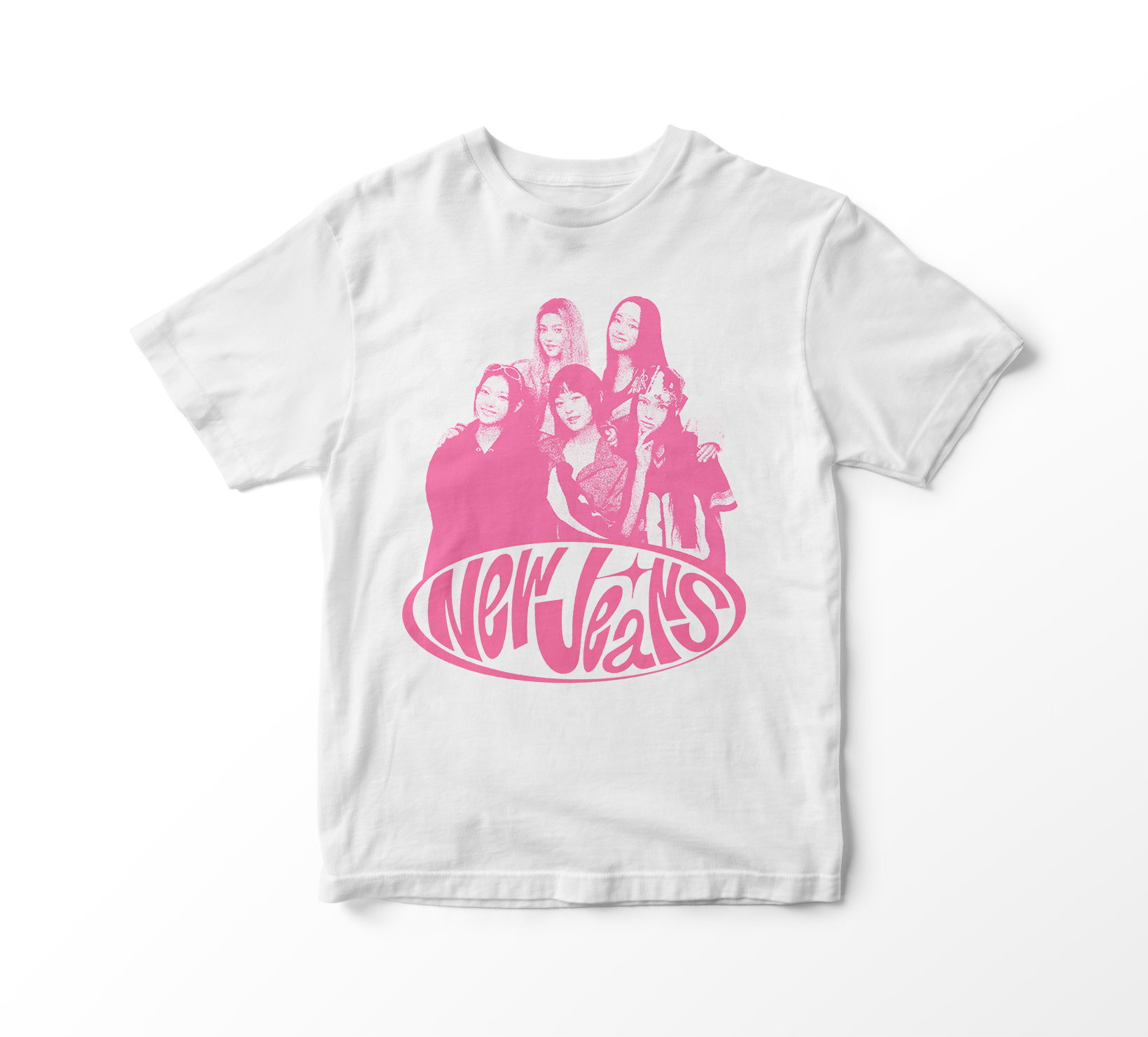 Camiseta New Jeans - New Jeans Pose Pink Version