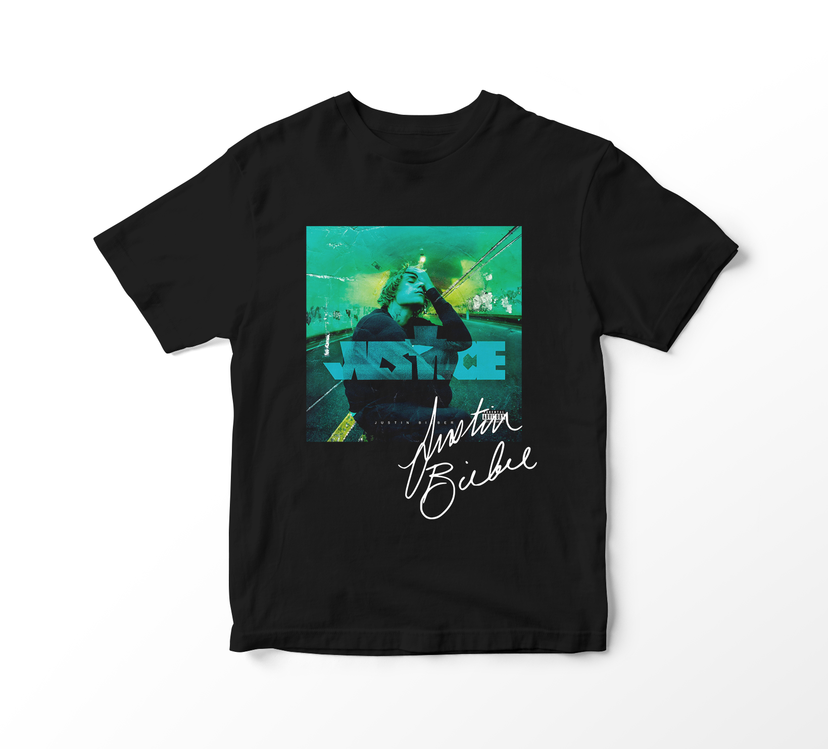 Camiseta Justin Bieber - Justice Album Cover (preta)