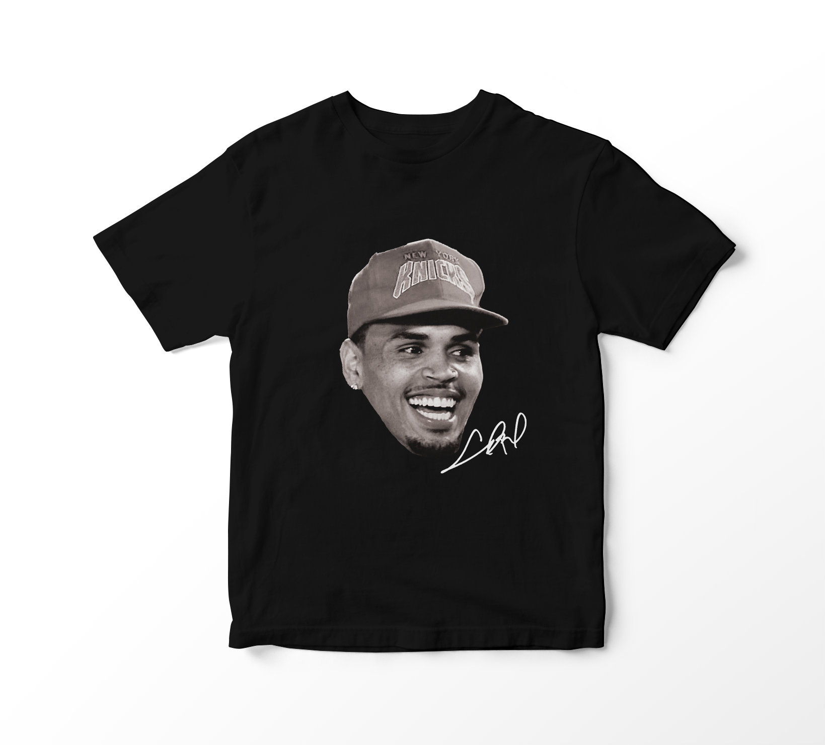 Camiseta Chris Brown - Faces (preta)