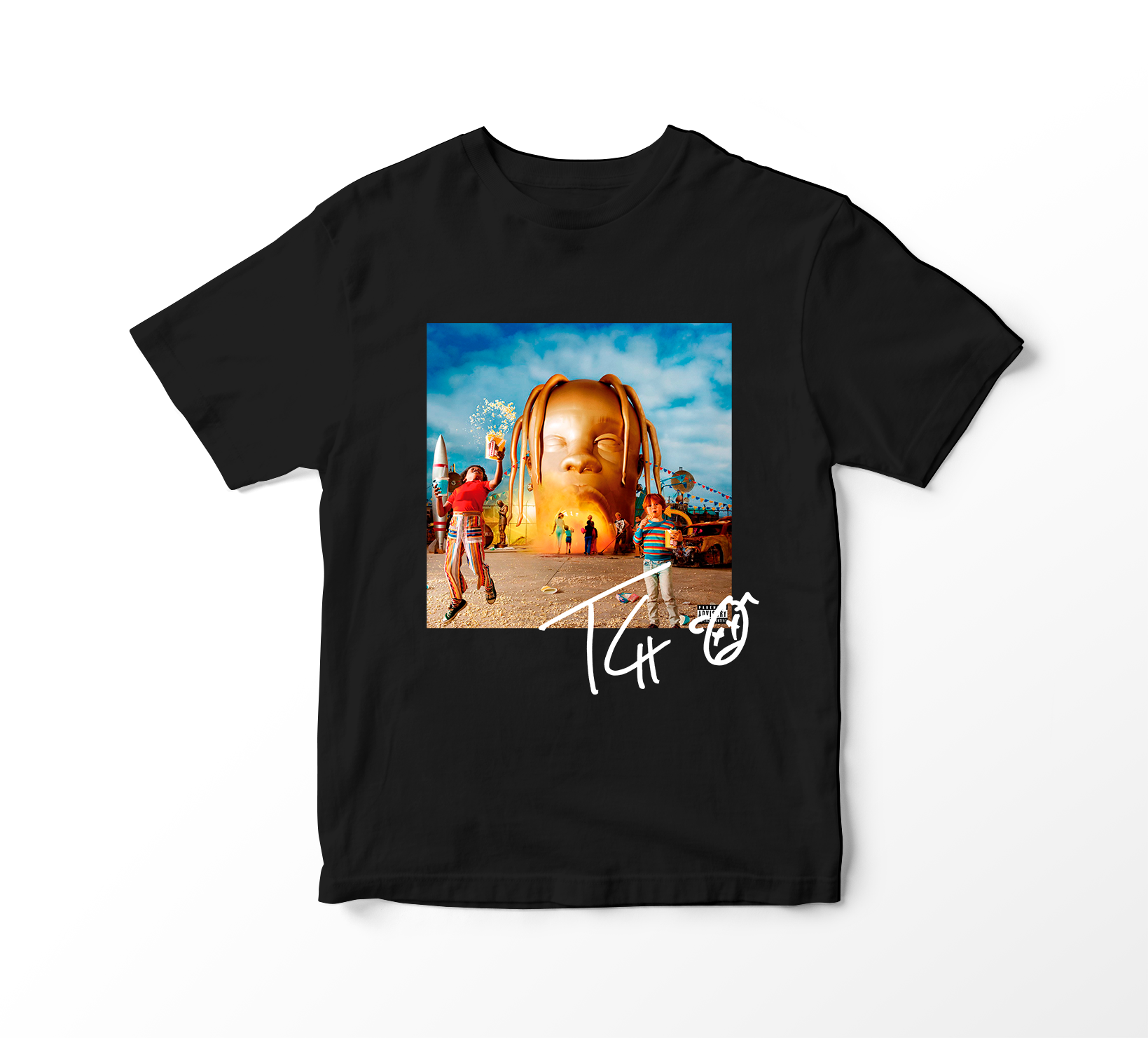 Camiseta Travis Scott - Astroworld Album Cover (preta)
